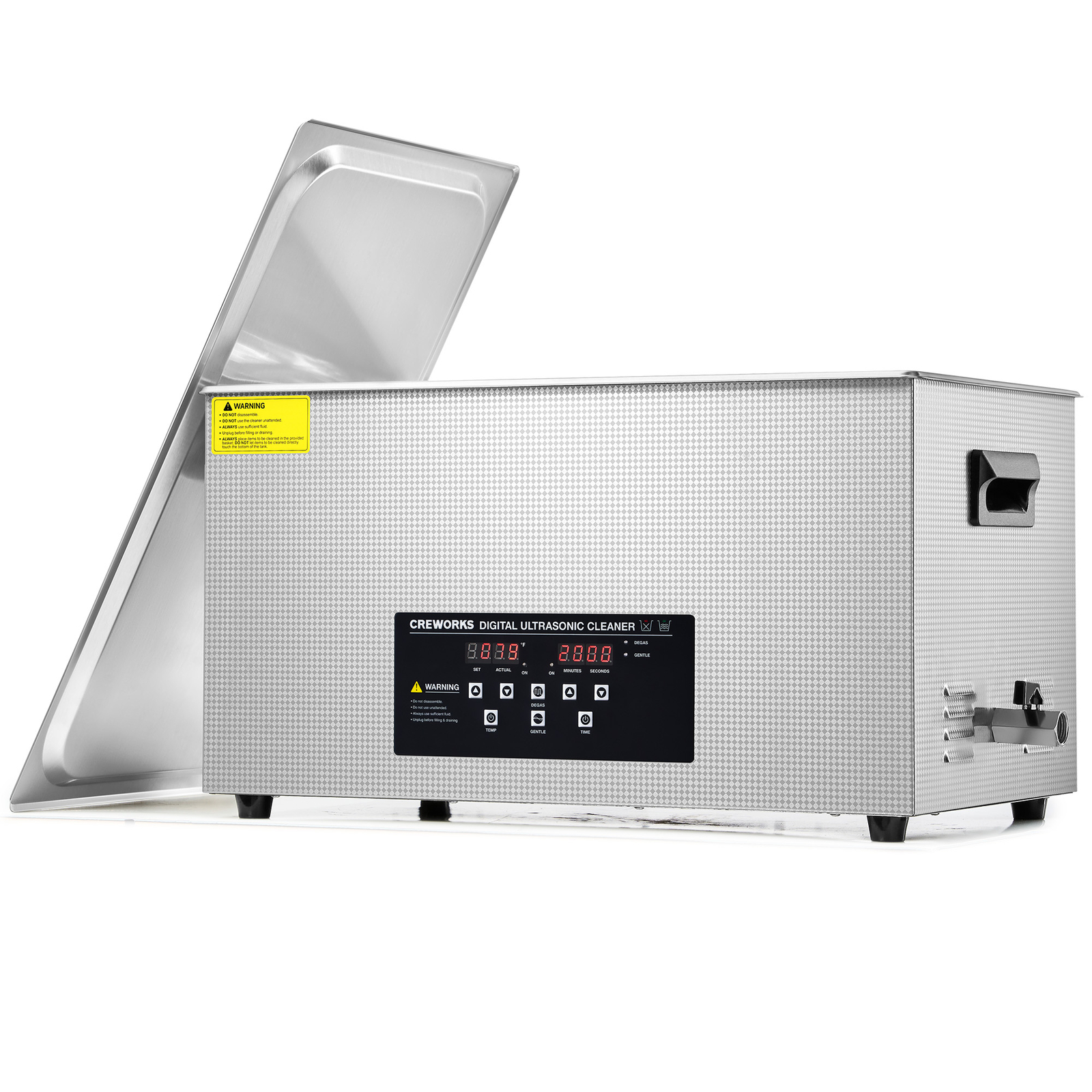 CREWORKS 22L Ultrasound Cleaner for Auto Tools Machine Parts with 600W Heater