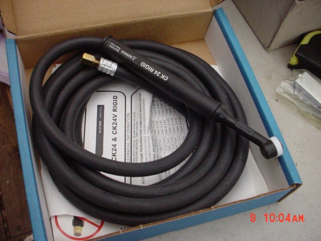 CK Worldwide Hand Held Air Cooled Tig Torch CK24-12-R RG 12 1/2 Foot
