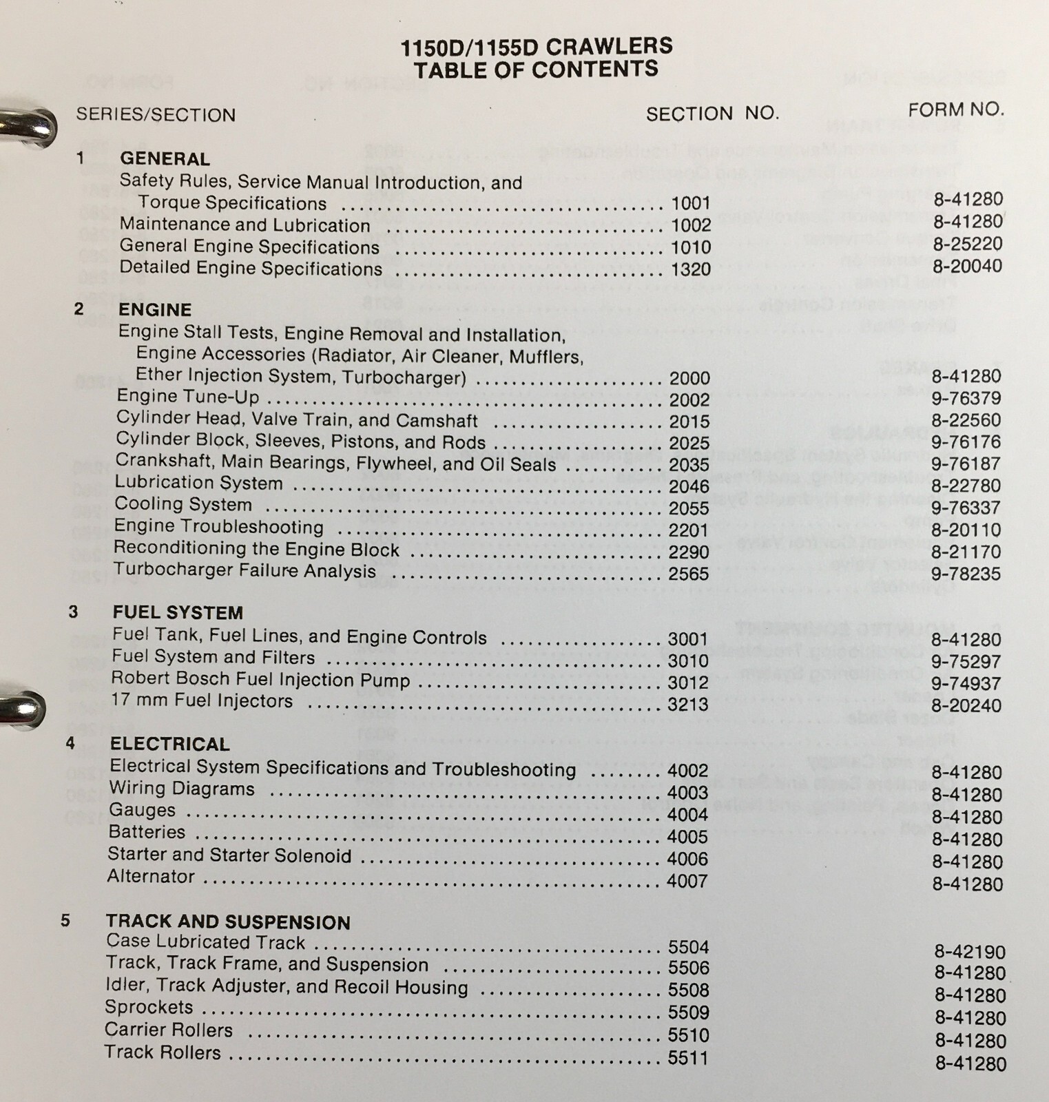 Case 1150D 1155D Crawler Dozer Loader Service Manual Parts Catalog Operators Set