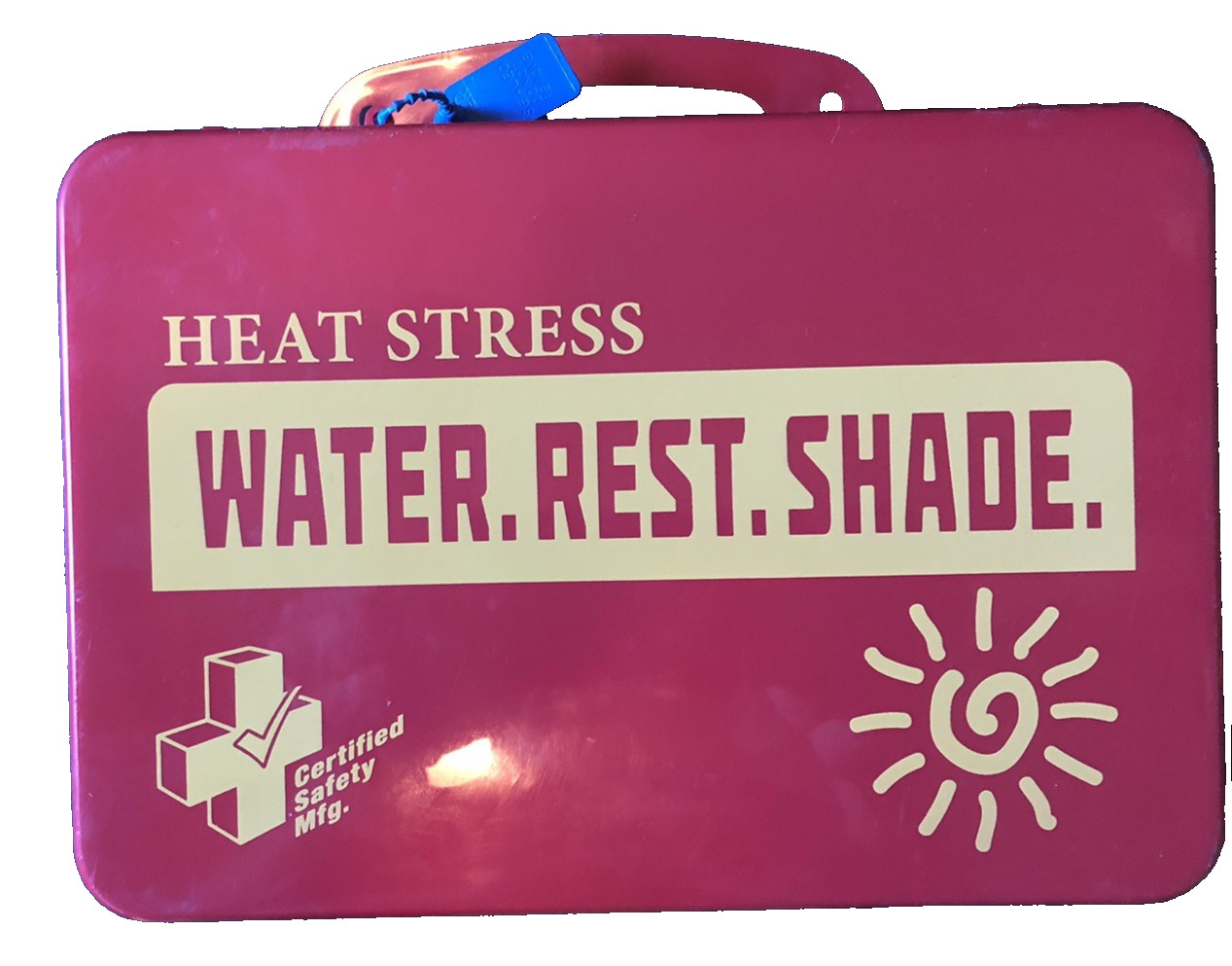 First Aid Heat Stress 10 x 7 x 3 Multi- Person Plastic Case Contractor Kit Red