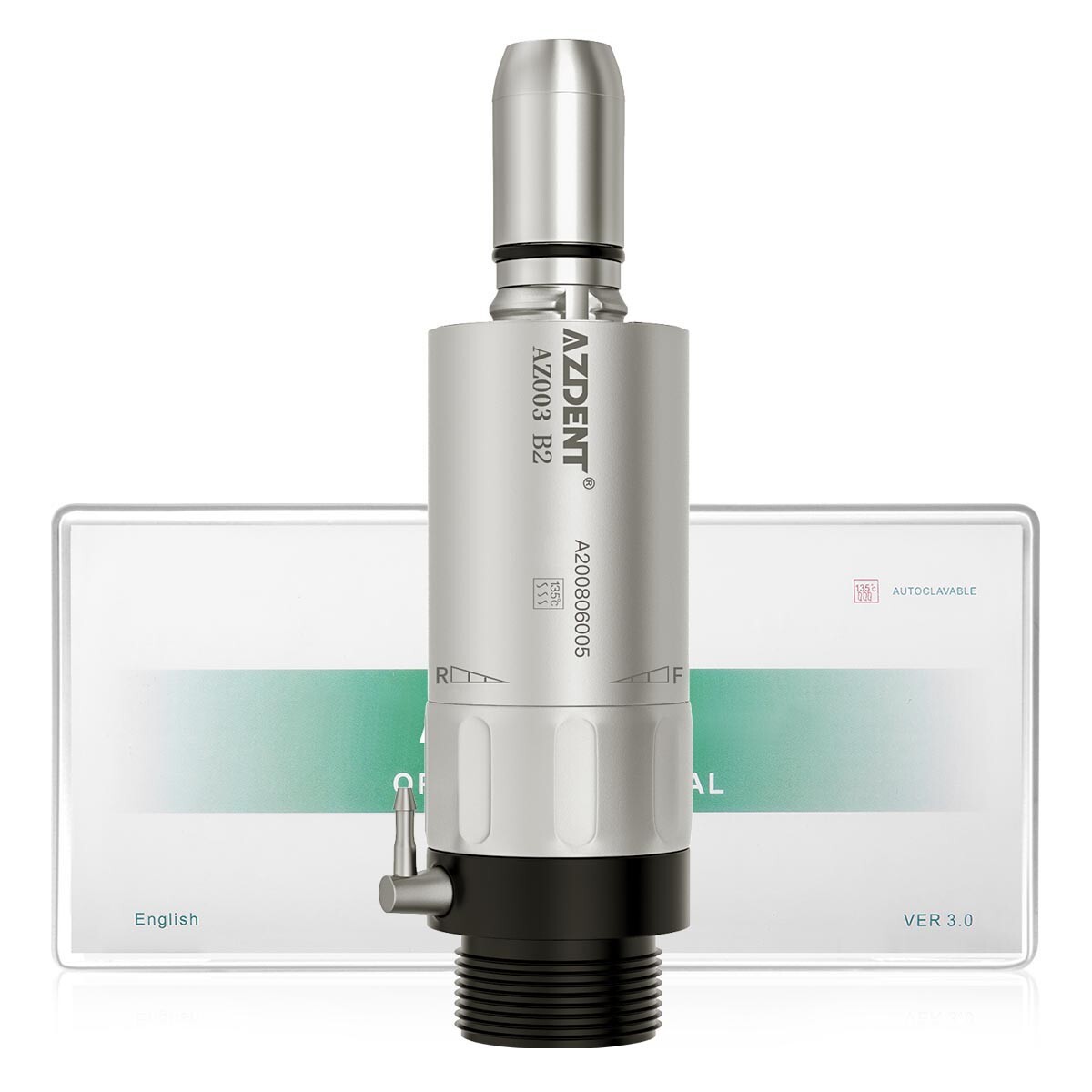 Dental Slow Speed Contra Angle Handpiece Fit 1.6/2.35mm Friction Grip Air Motor