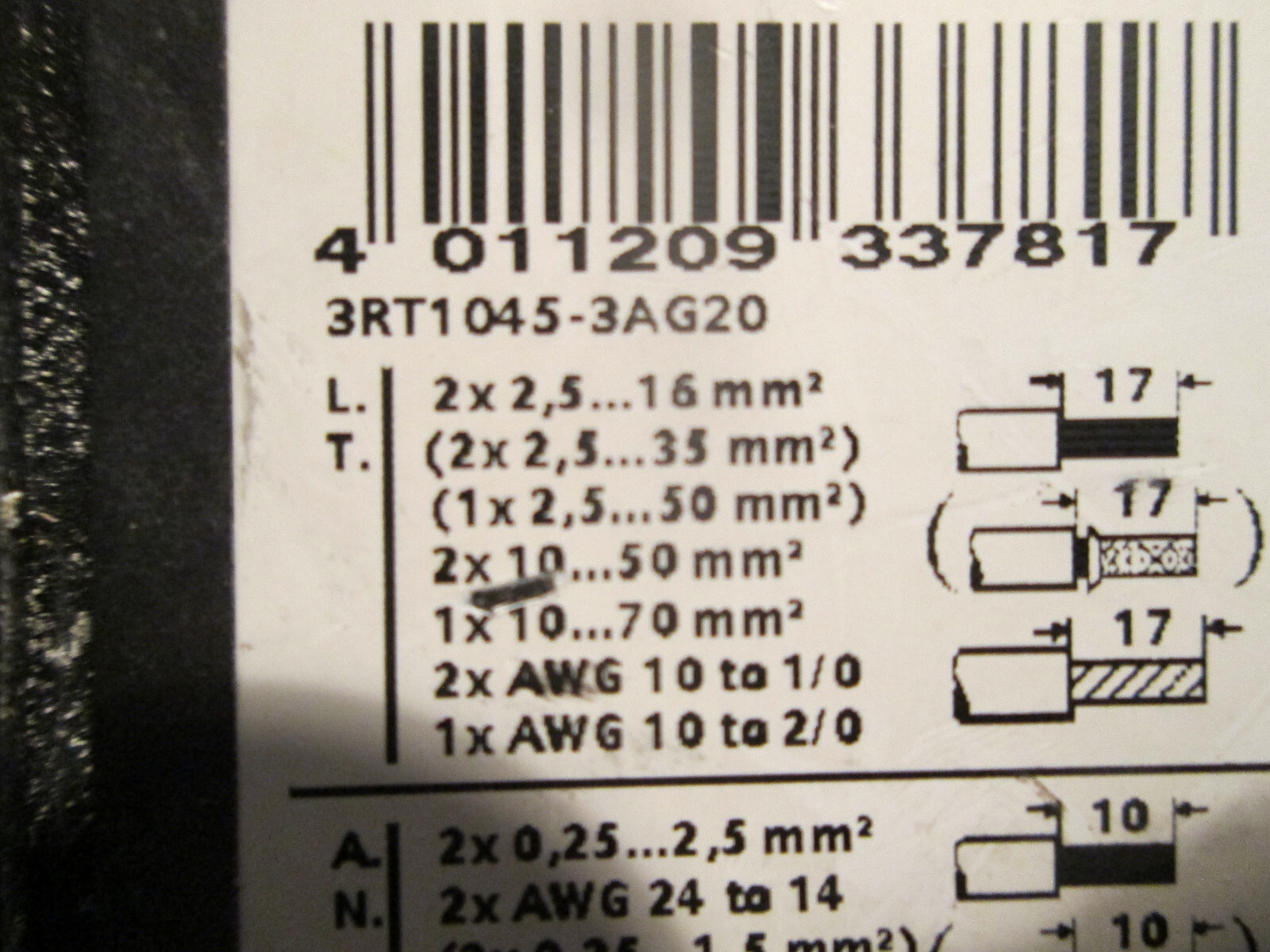 SIEMENS 3RT1045-3AG20 **USED**