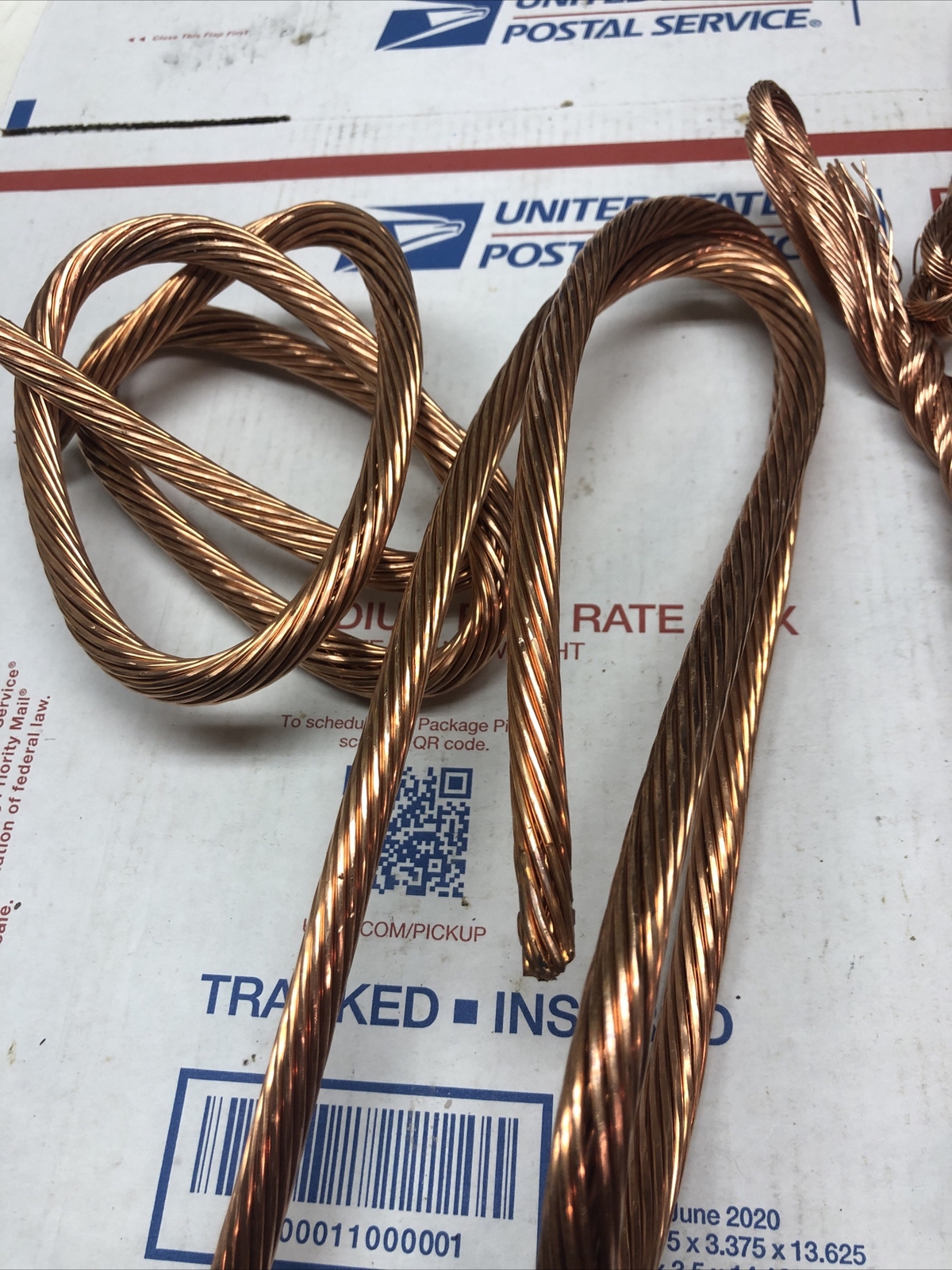 1.5 Lbs Scrap Bare Bright Shiny Copper Wire Metal Bullion Melt Craft Free Ship