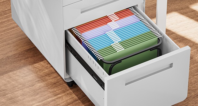 Hanging File Folder Frame, Adjustable Letter Size File Holder 16-25 Inches,
