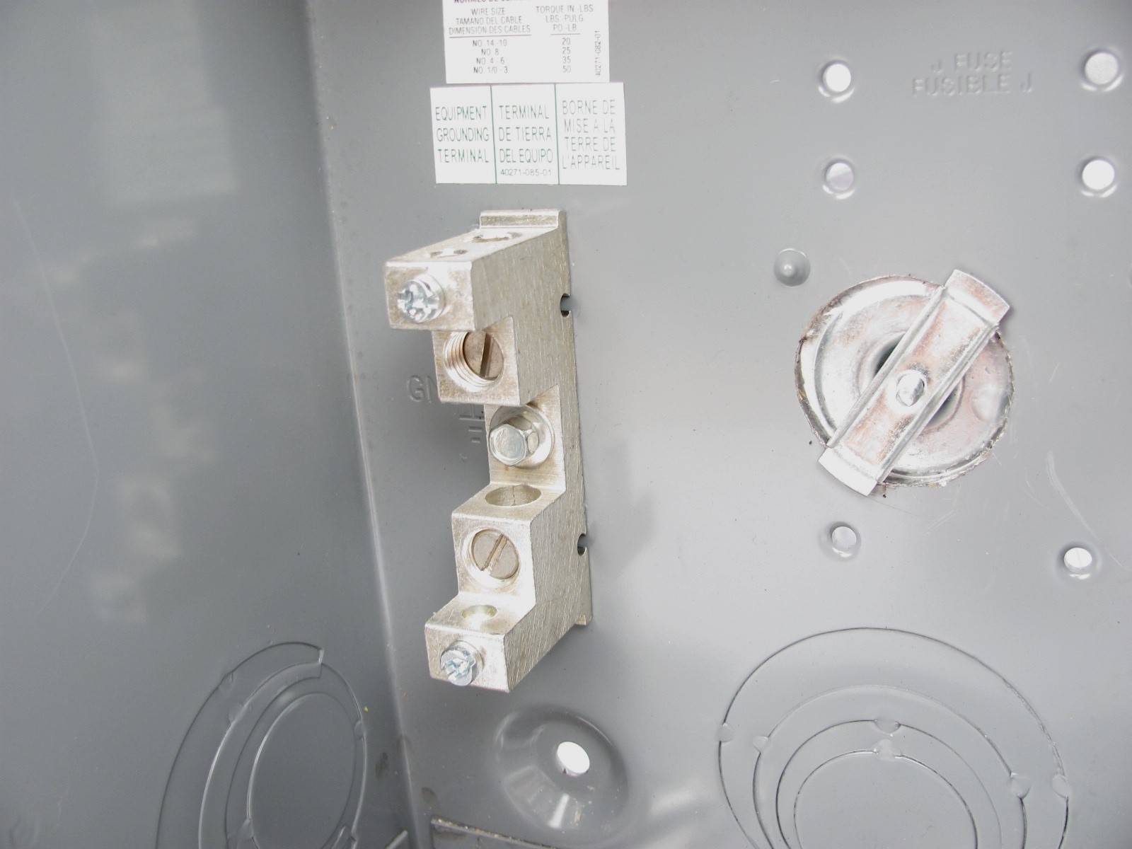 SQUARE D HU362 – 60A NON-FUSEABLE DISCONNECT w/Added NEUTRAL BLOCK HU362N 3P/4W