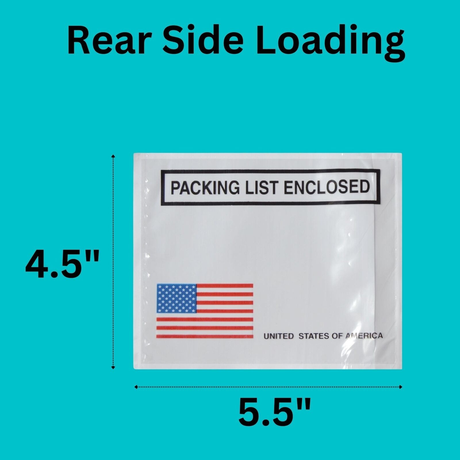 4.5″ x 5.5″ USA Print Panel Face Packing List Enclosed Envelopes 2000 Pcs