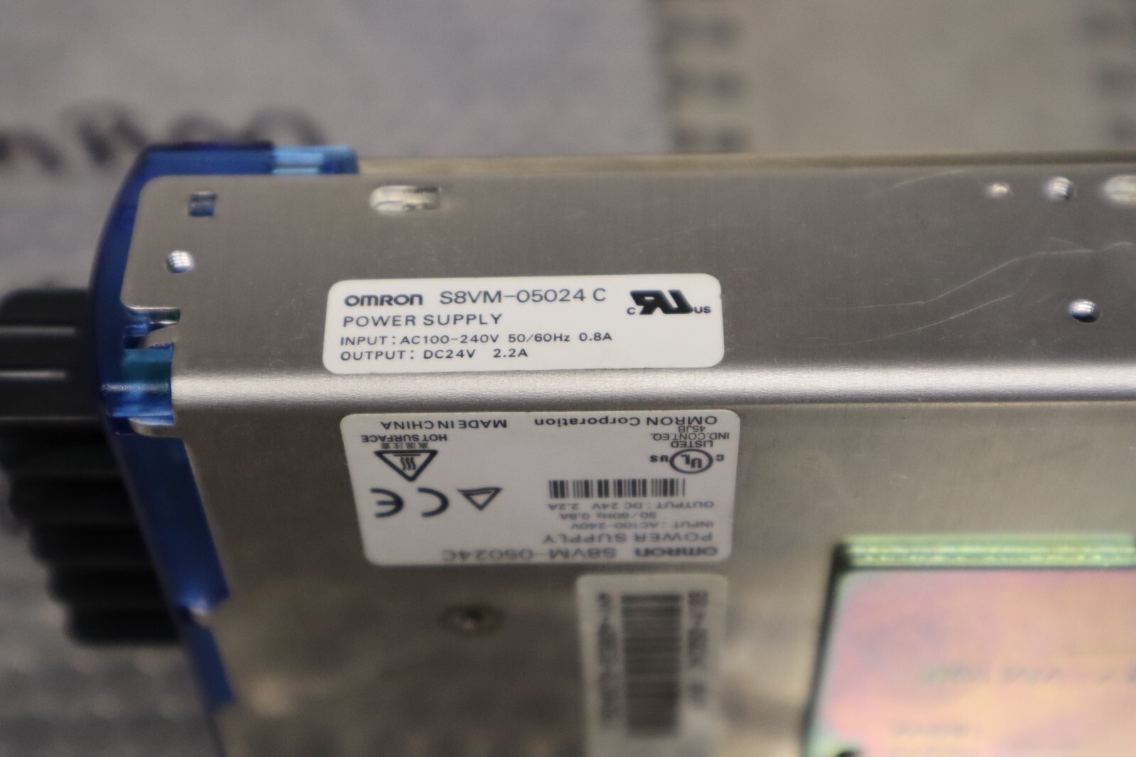 Omron S8VM-05024C Power Supply AC100-240V 50/60Hz 0.8A DC24V 2.2A Used Warranty