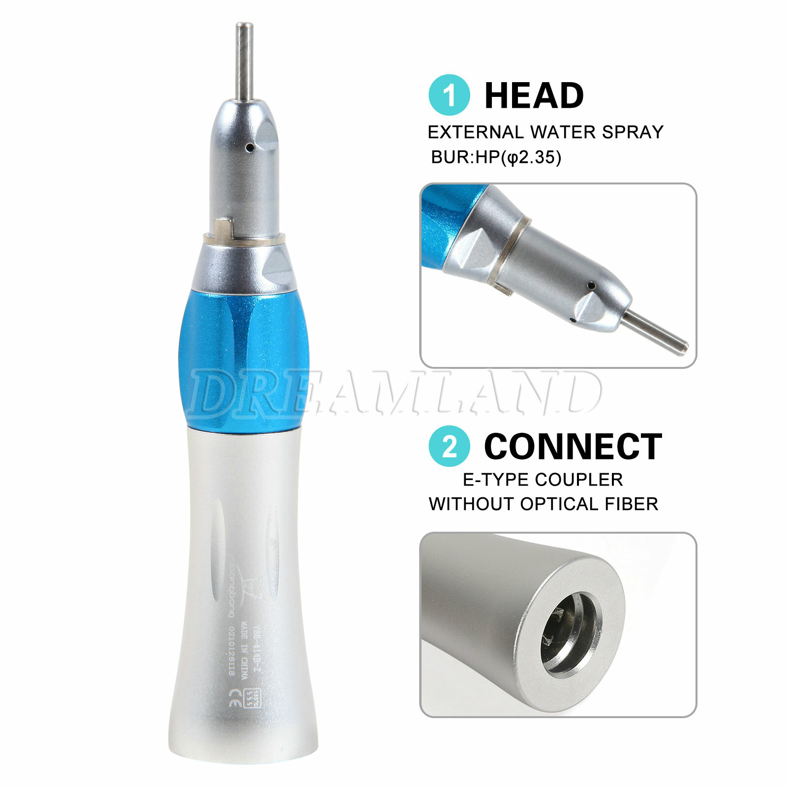10* NSK Style Dental Straight Nosecone Handpiece Slow Low Speed E-type USA YB-EX