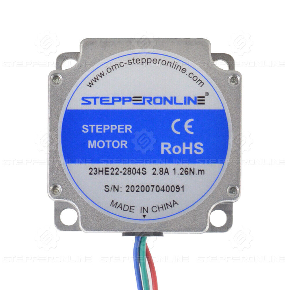 Nema 23 Stepper Motor 1.26Nm(178oz.in) 56mm 2.8A 6.35mm Shaft Laser/CNC Machine