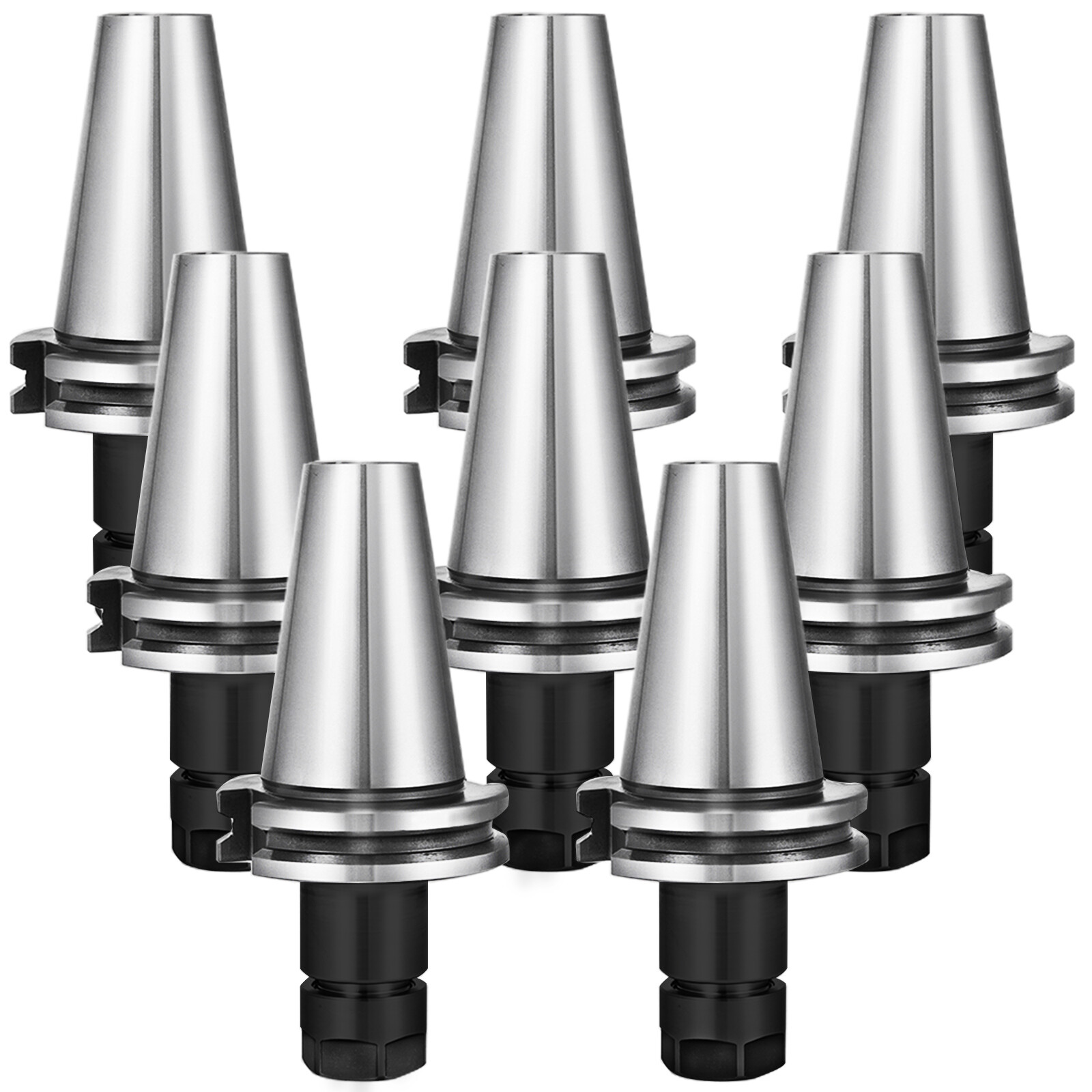 8Pcs 2.76″ CAT40-ER16 COLLET CHUCKS Tool Holder Set CNC Tested Lathe Pop Top