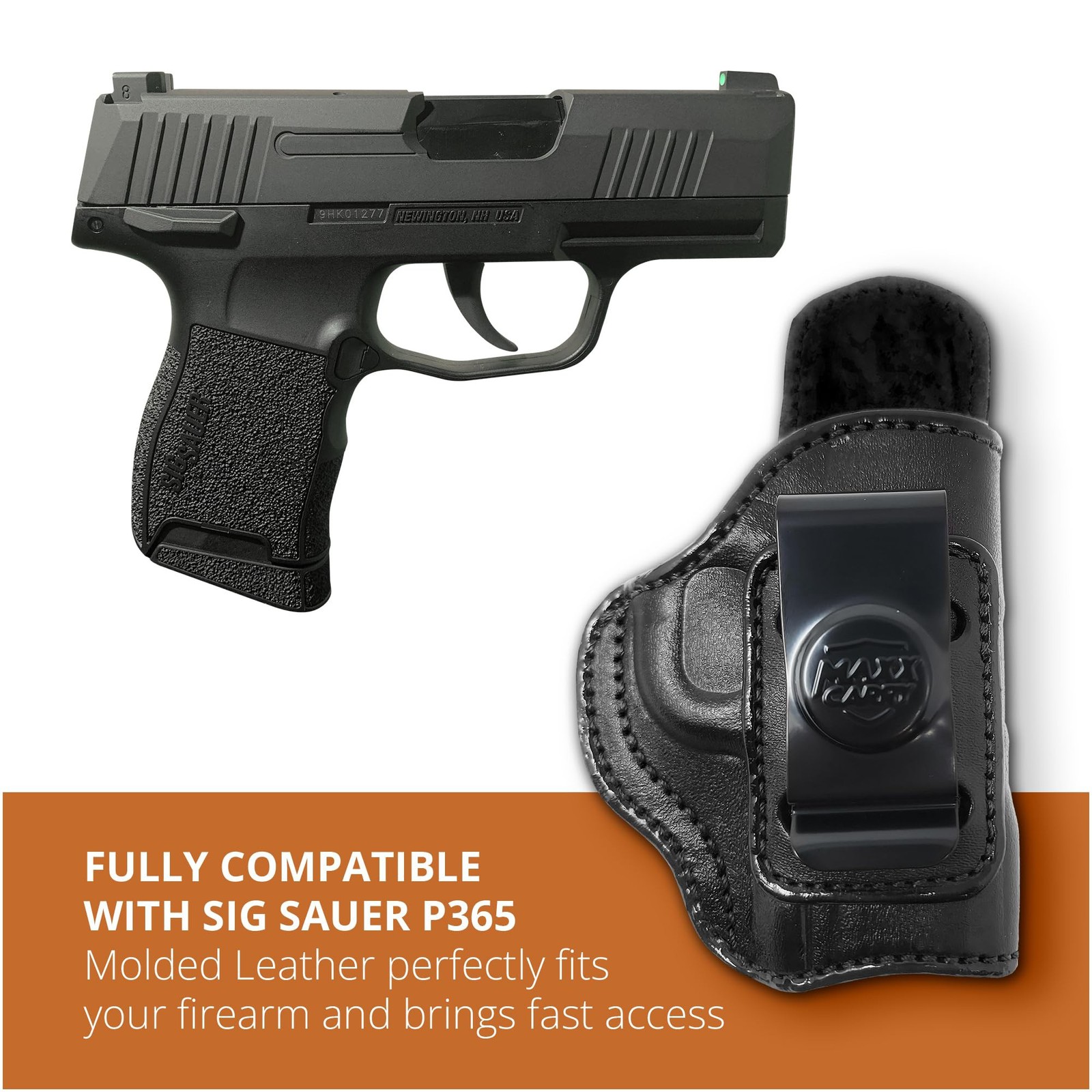 Genuine Leather Iwb Holster Sig Sauer P365 Pistol. Maxx Carry Holsters