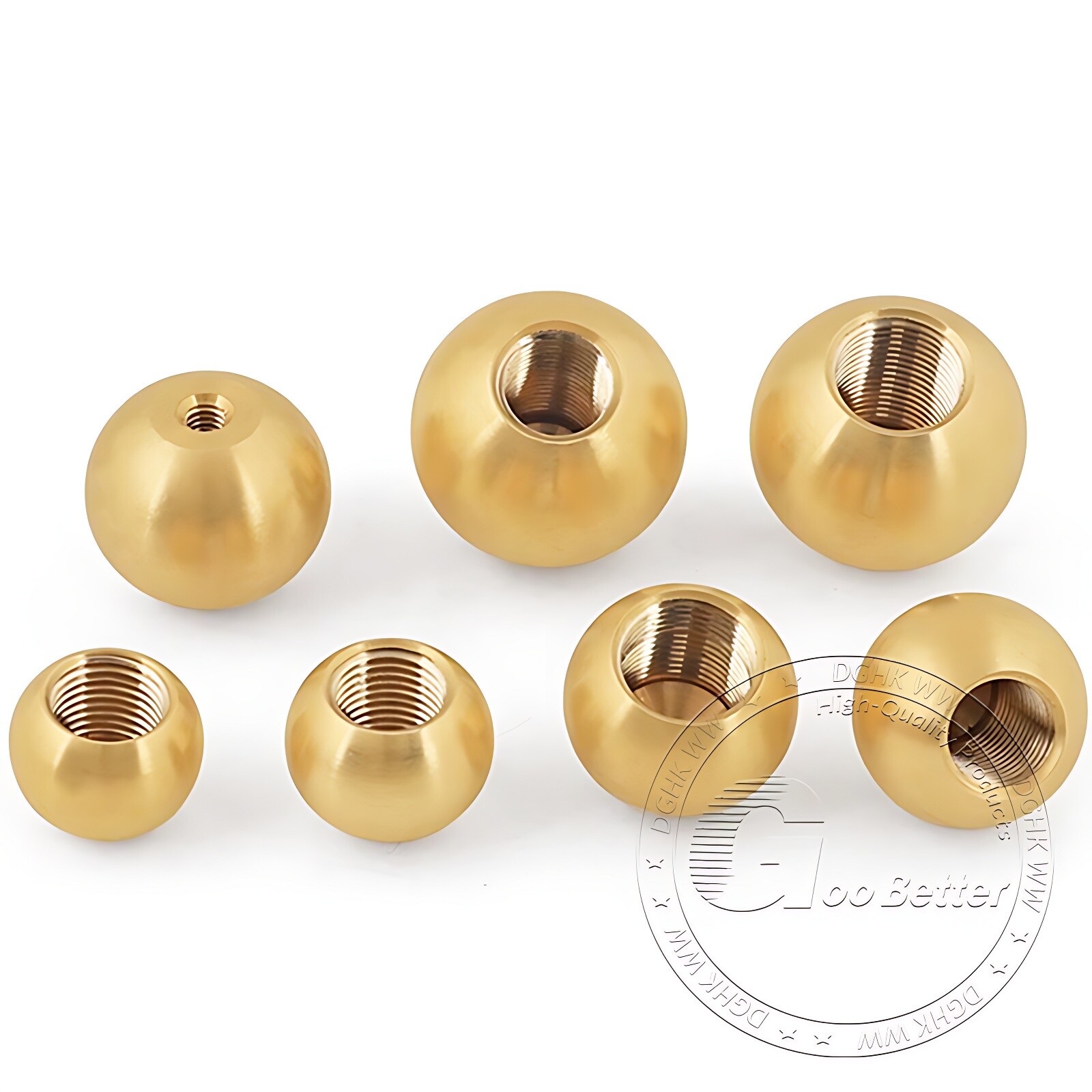 Pure Brass Thread Ball Nut With Internal Thread M3 M4 M6 M10 M12 Diameter 6-25mm