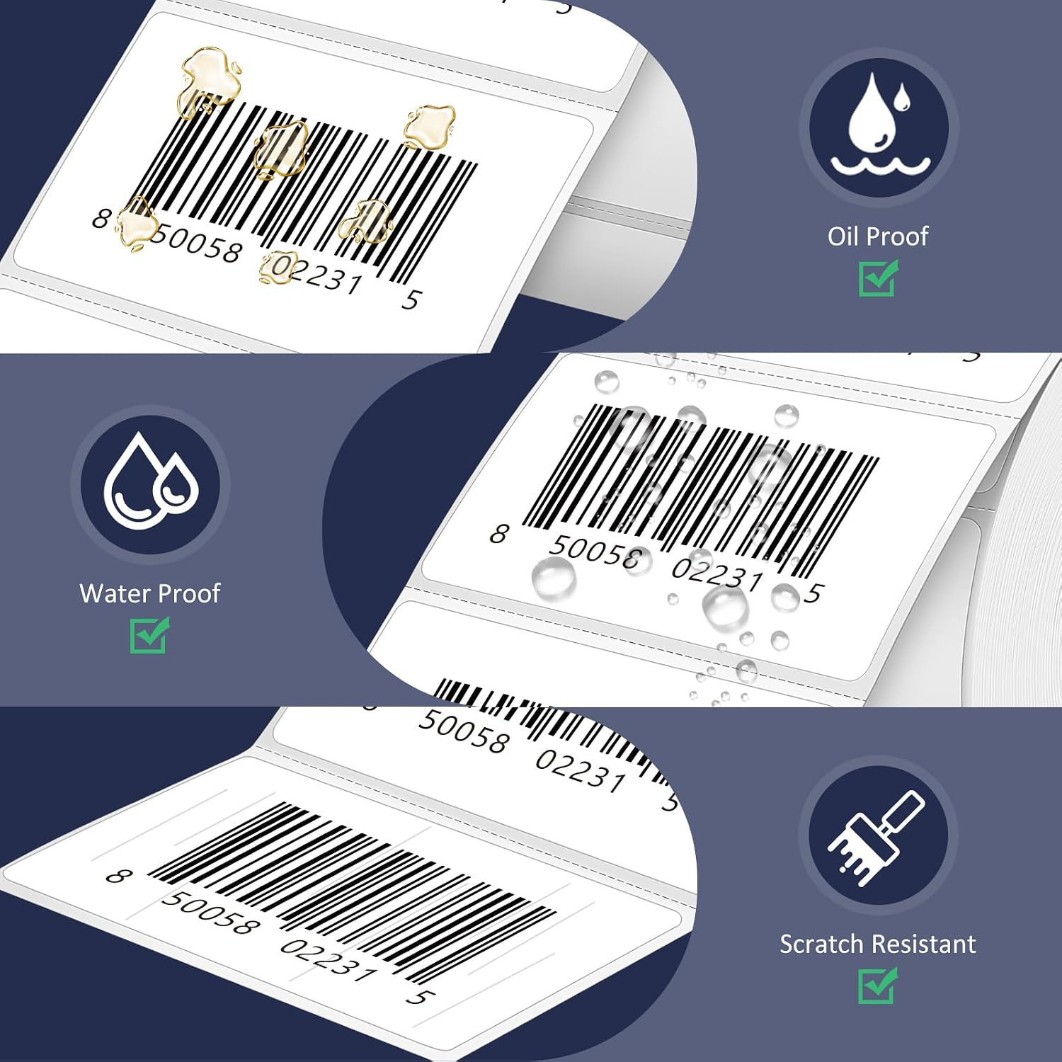 2.25″ X 1.25″ Direct Thermal Labels, Permanent Adhesive Barcode Address