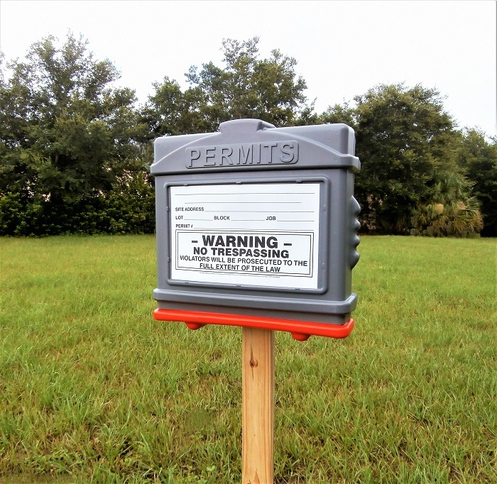 EZ Permit Box 100% Recyclable All Weather Permit Posting Box Made in the USA!
