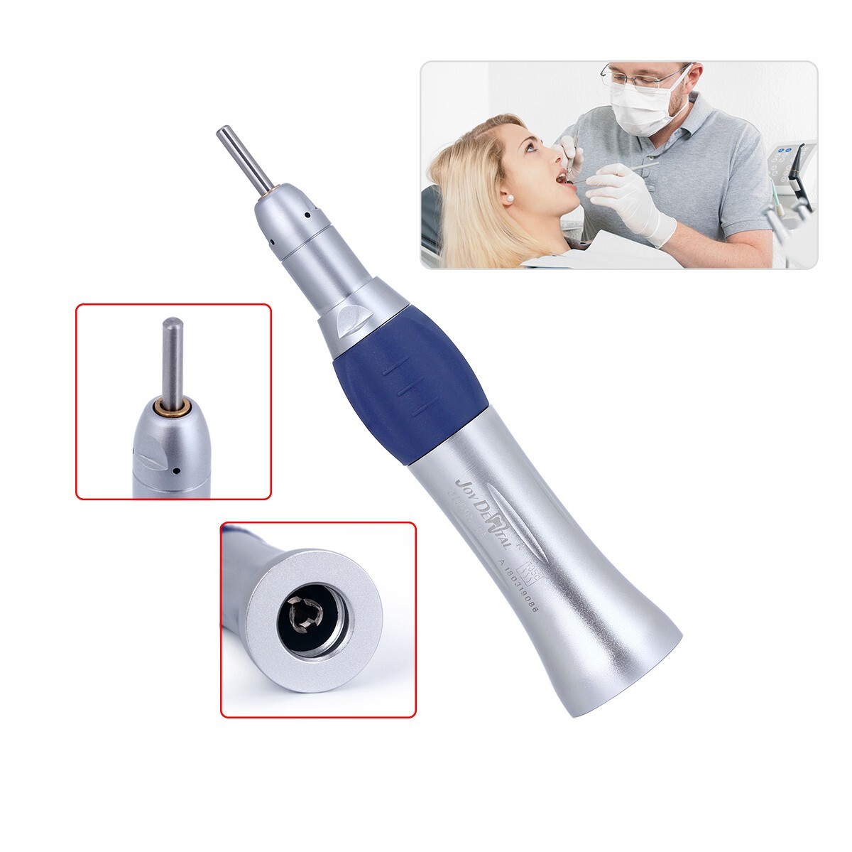 Dental Slow Low Speed Handpiece Straight Contra Angle Air Motor 2Hole/4Hole