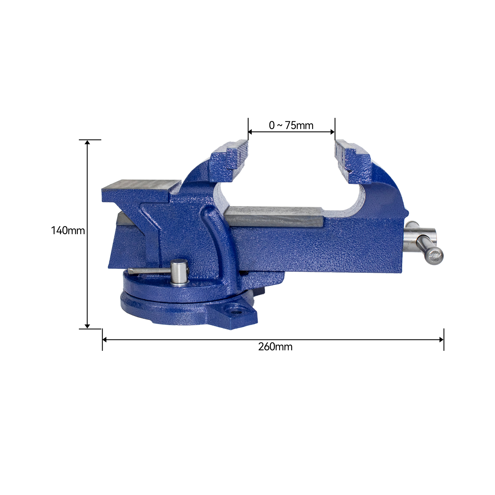 HFS(R) 4″ Heavy Duty Bench Vise – 360 Swivel Base With Lock