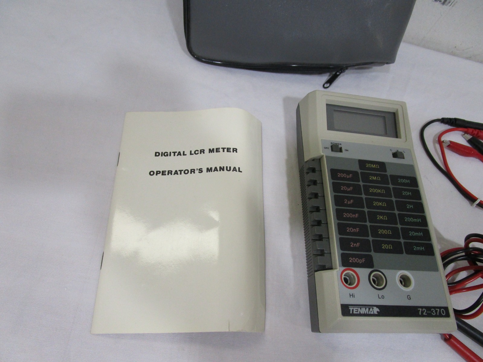 Tenma 72-370 Capacitor / Resistor / Inductor Tester w/ Case / Manual / 4 Probes