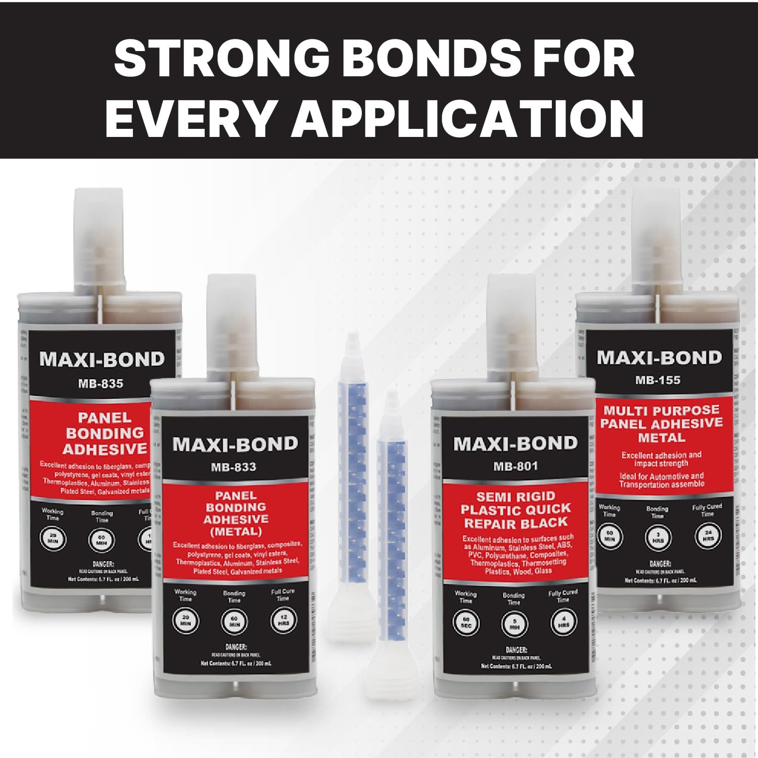 Maxi-Bond Multi-Purpose Panel Adhesive – Two Part Epoxy, Non-Sagging, High