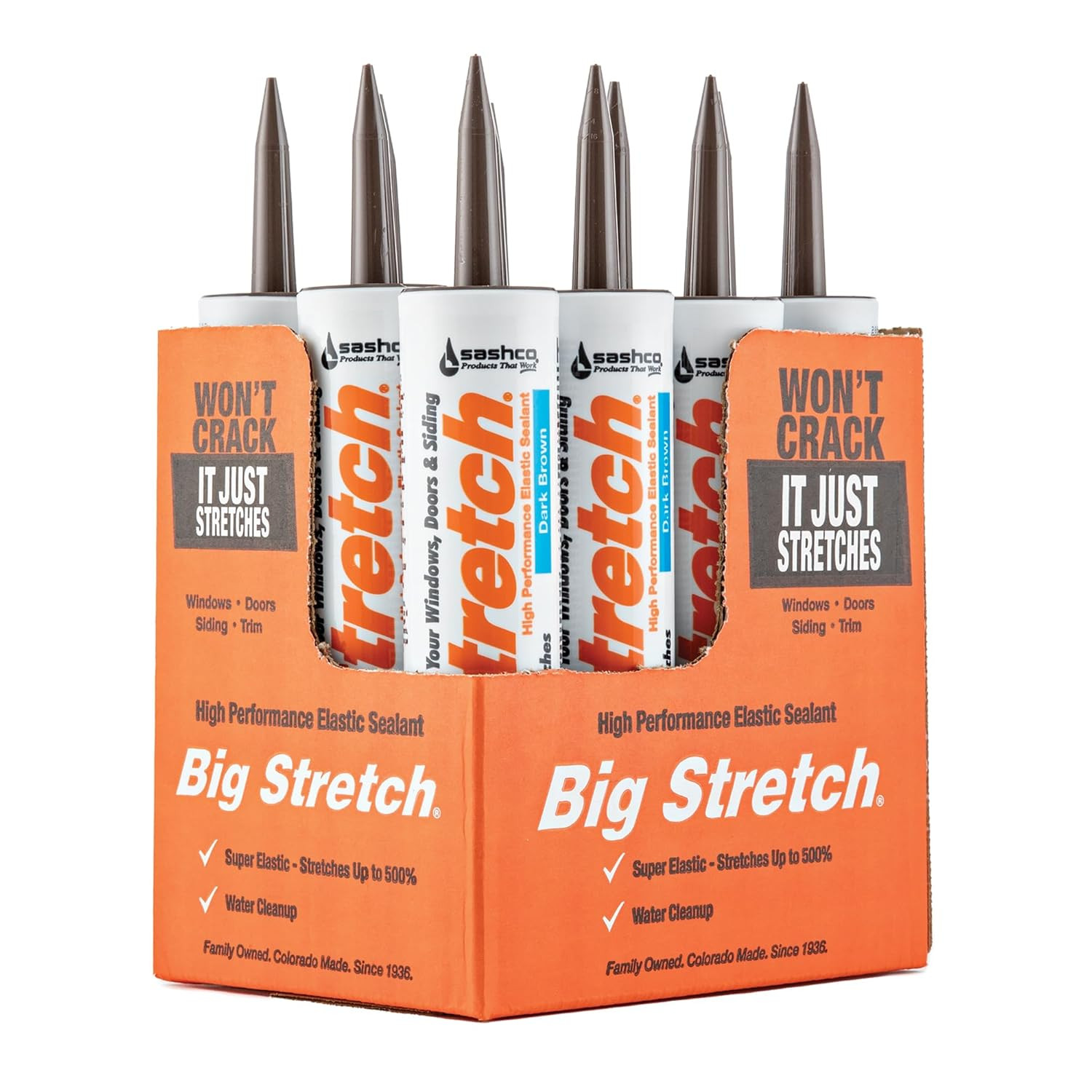10008 Big Stretch Caulk Dark Brown 10.5-ounce