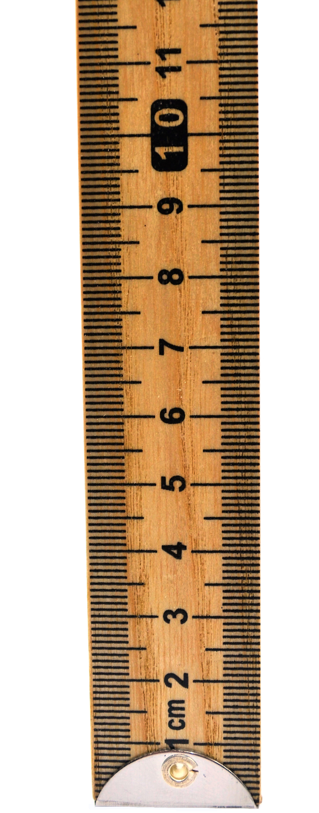 Eisco Labs Hardwood Meter Stick – Horizontal Reading with Metal End