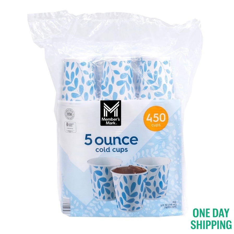 Member’s Mark Printed Paper Bath Cold Cups 5 oz 450 Count Disposable Beverage