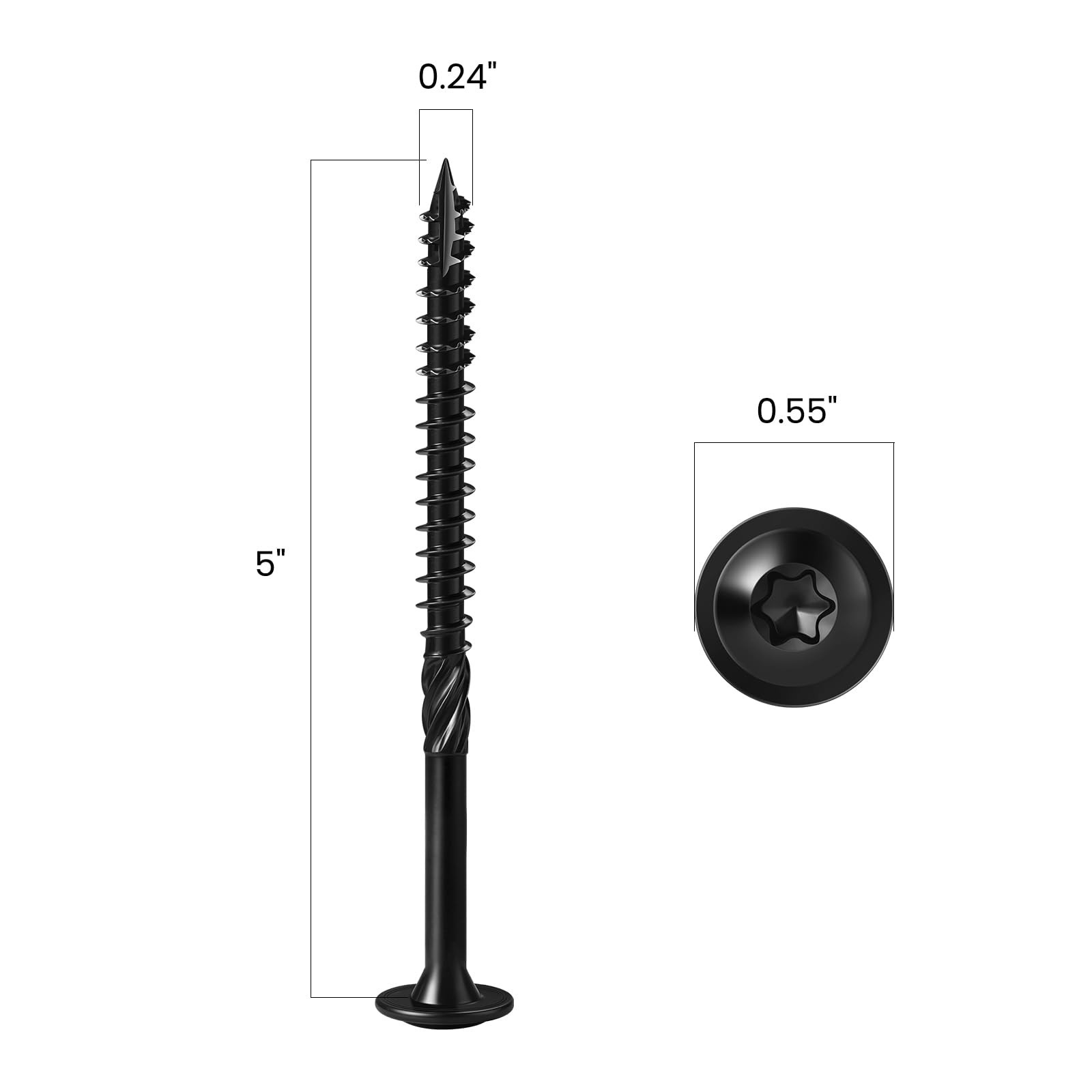 BNUOK Lag Screws #14 x 5 Inch, 5lb, 137pcs Heavy Duty Construction Structural…