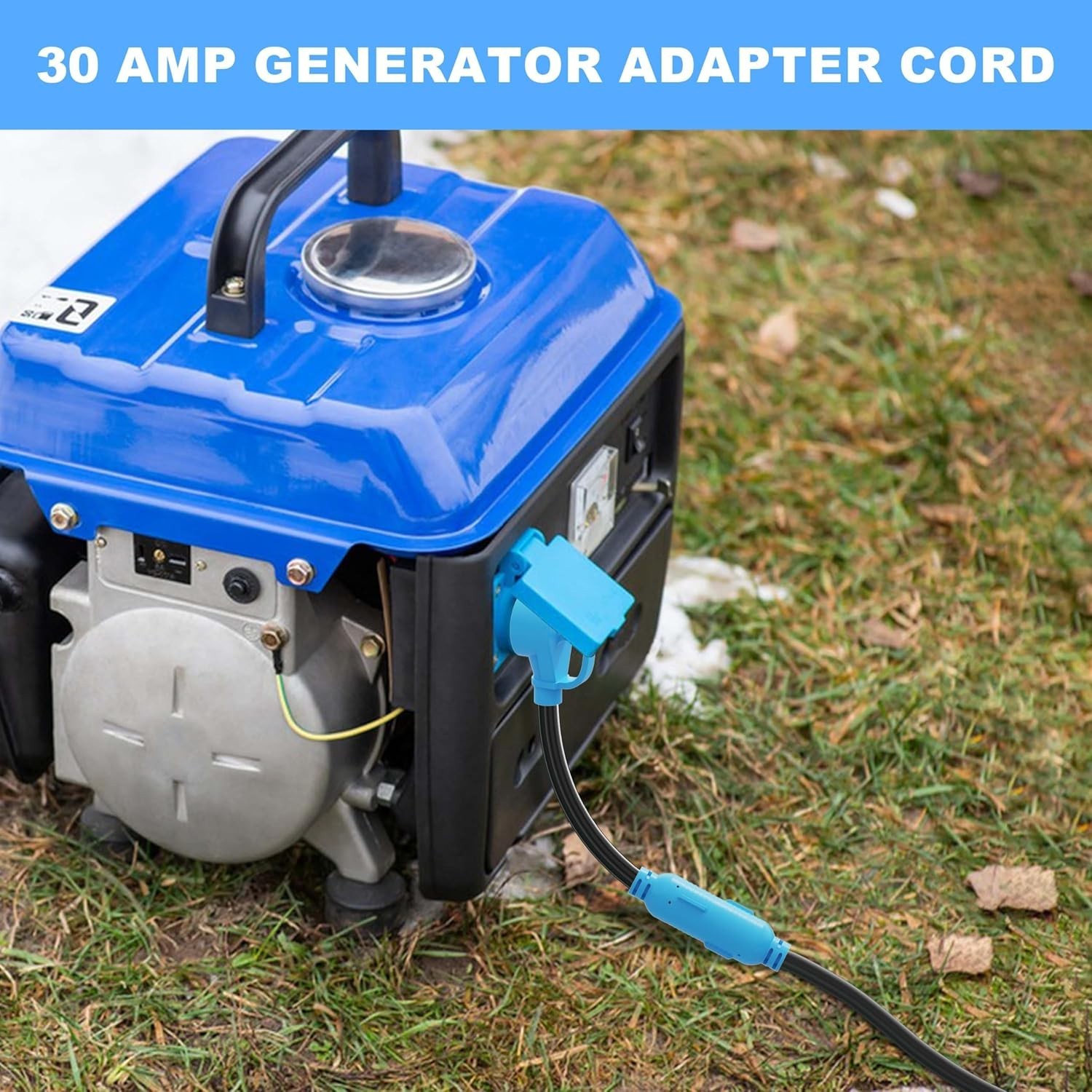 NEMA TT-30P to L14-30R Adapter Cord, 30 Amp 3 Prong to 4 Prong Generator Plug…