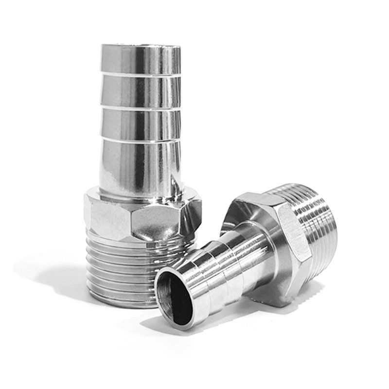 Pipe Fitting Male Threaded 304 Stainless Steel Barb Hose Tail Connector 1/8″~4″