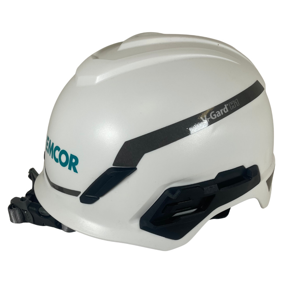 MSA V-Gard H1 EN50365 Adjustable White Safety Helmet with Chin Strap