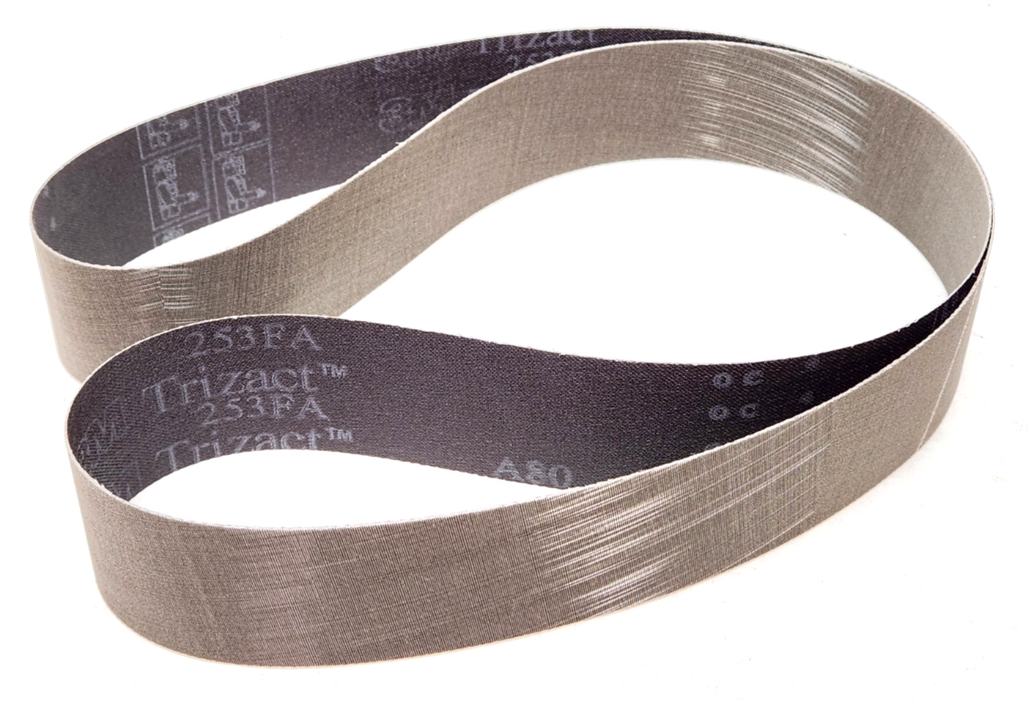 10 Belts – 3M 253FA Trizact Sanding Cloth Belts Grade A80 Grit, 2″ x 60″ Inch