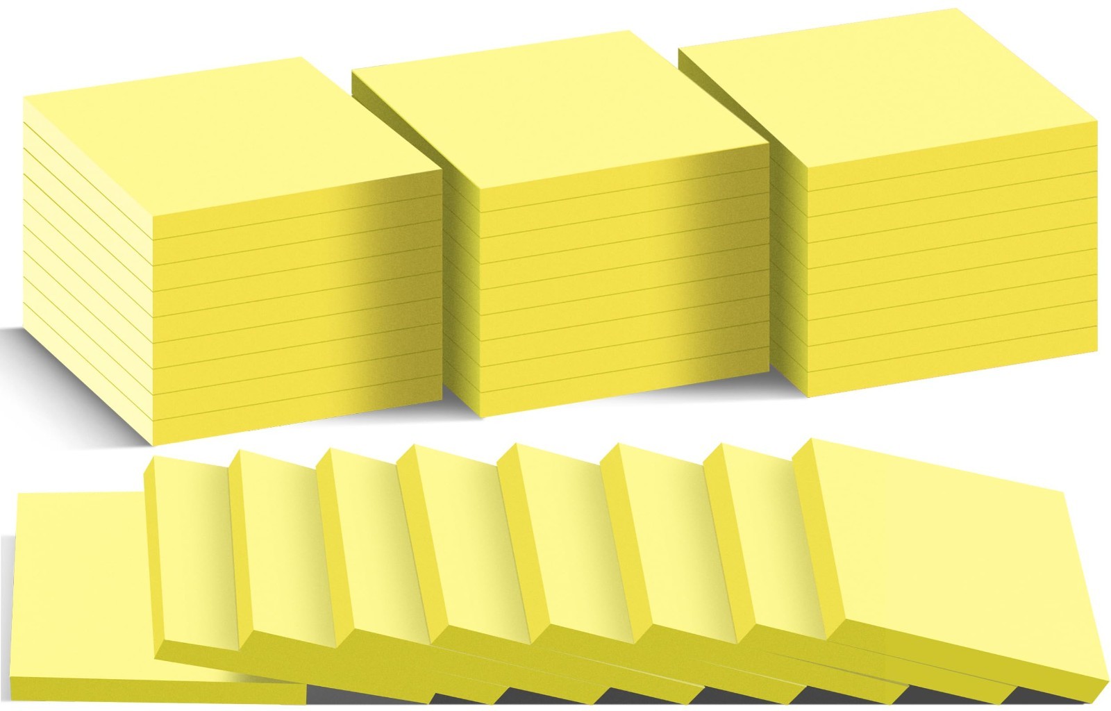 36 Pack Sticky Notes 3×3 Yellow Self-Stick Pads, Strong Adhesive for Home & Offi