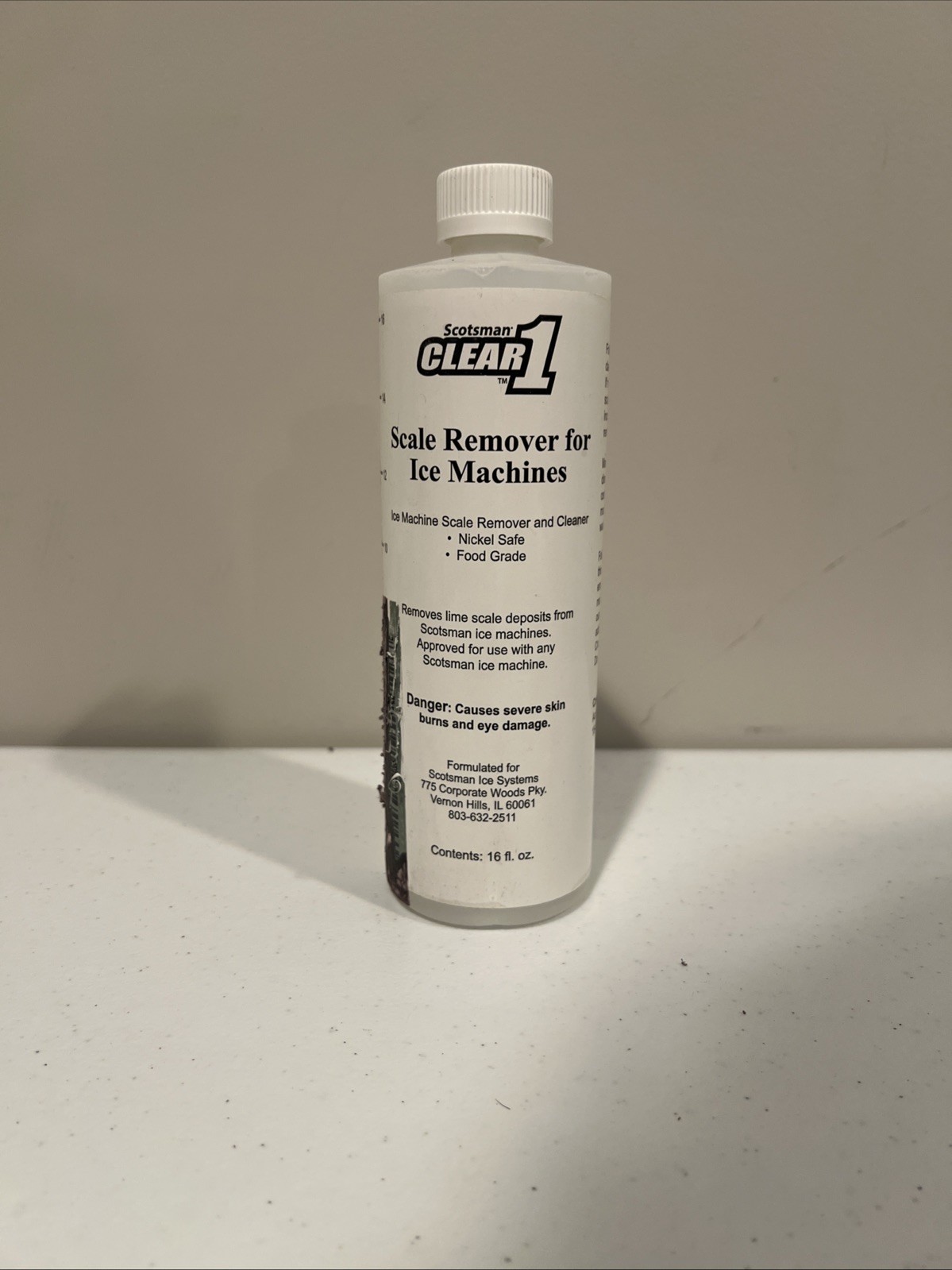 Scotsman Clear 1 Scale Remover & Cleaner for Ice Machines 19-0653-01 (16oz)