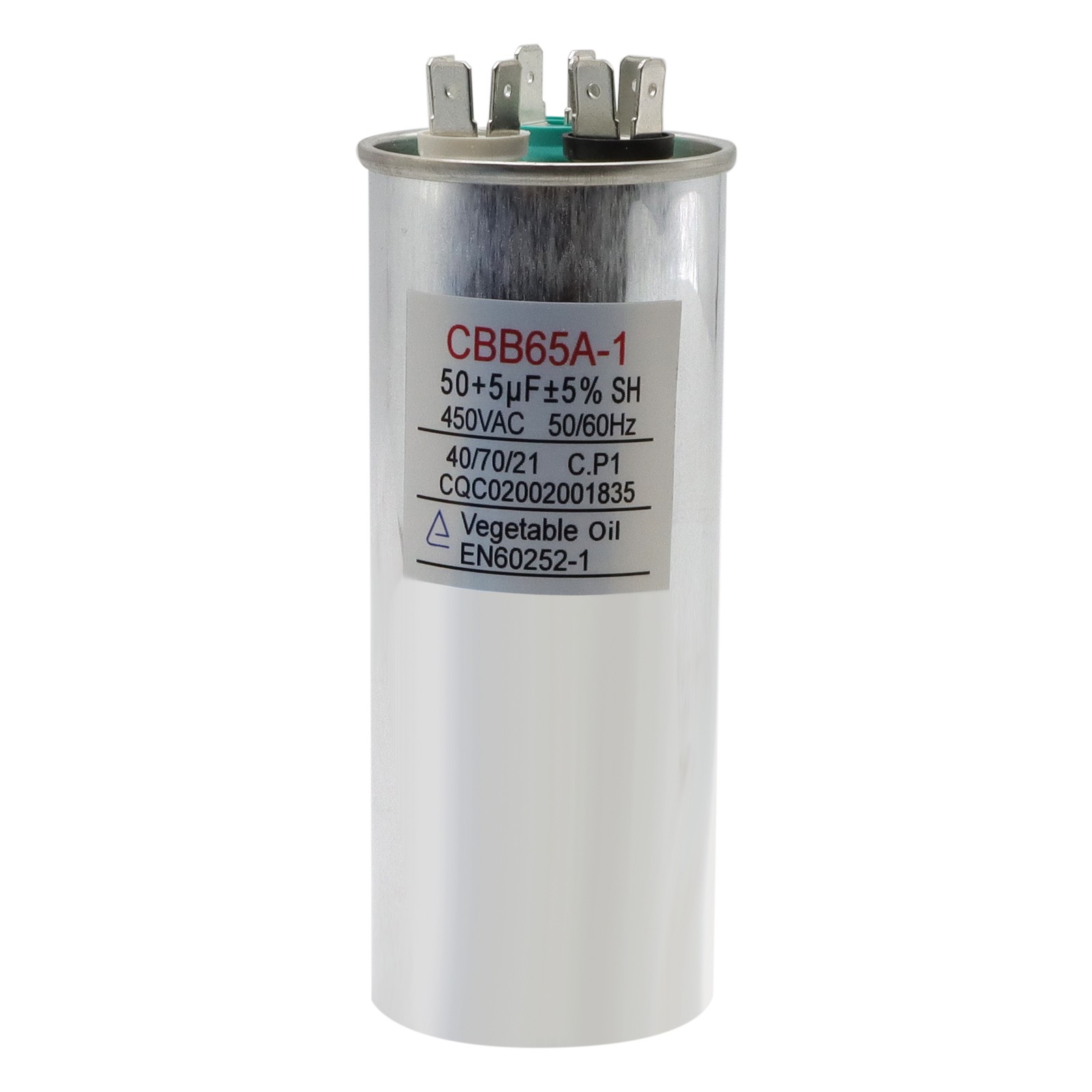 50+5 50/5 uF High Quality Dual Run Capacitor 370-440V 370V 440V VAC CBB65-R 10PC