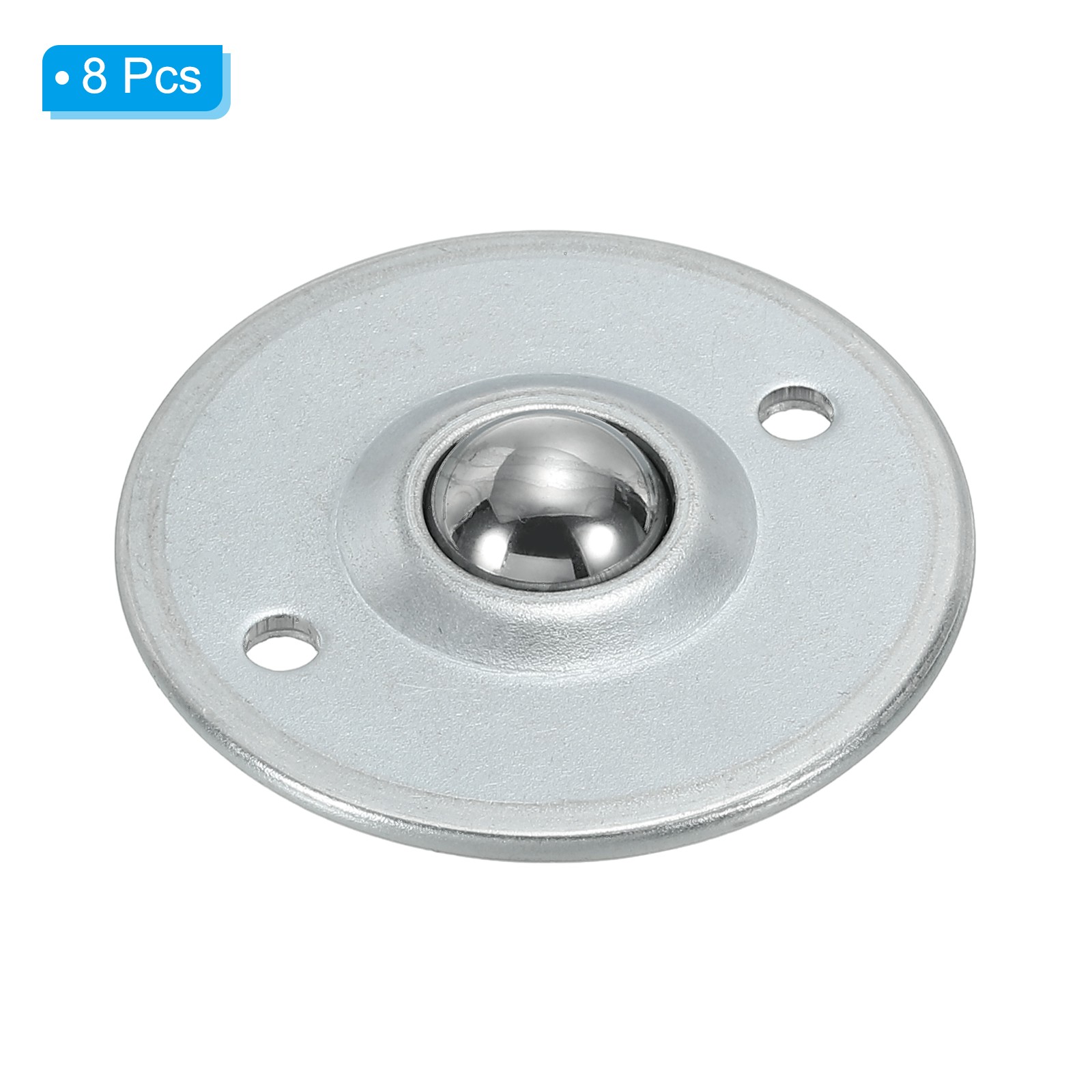8pcs 1/2″ 15lbs Disc Flange Mounted Carbon Steel Roller Ball Transfer Bearing