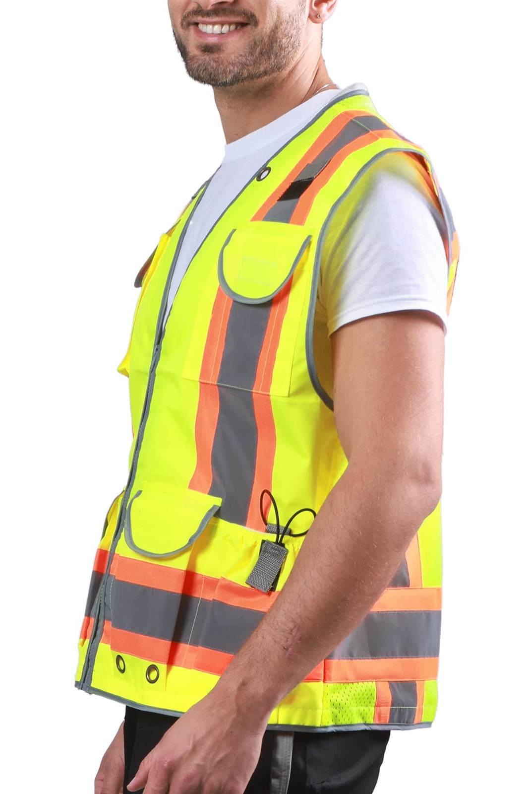 Safety Vest for Men High Visibility Reflective Construction Tactical Vest (Ye…