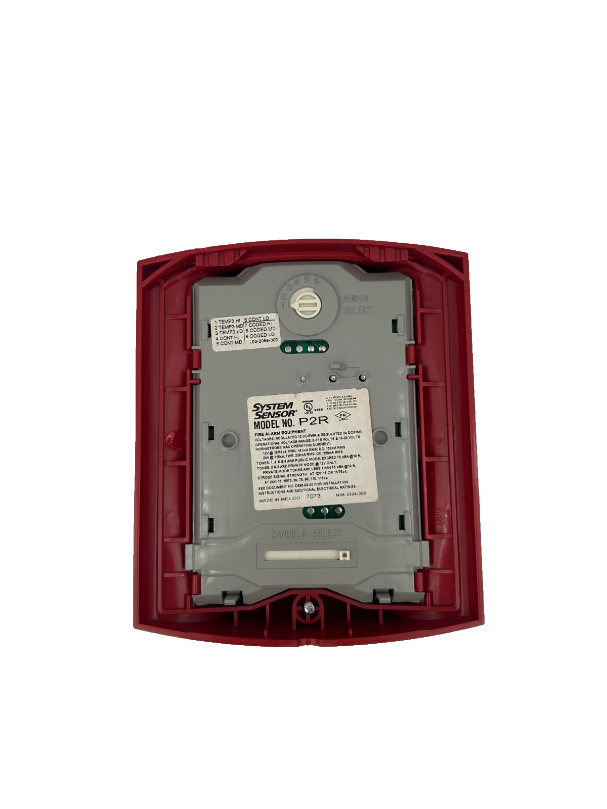 Spectra Alert Advance P2R Horn/Strobe 2W STD CD RED