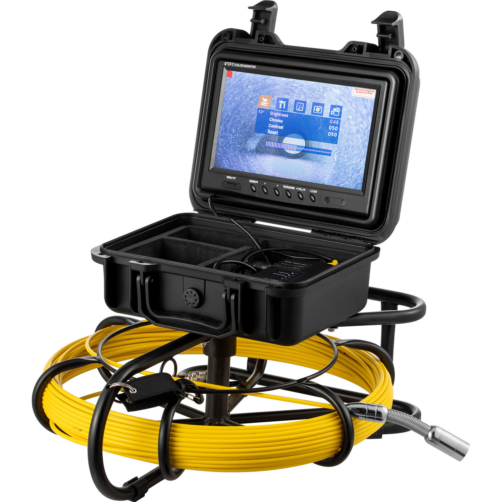 VEVOR Sewer Camera Pipe Inspection Camera 150FT 9-Inch LCD Monitor Pipe Camera