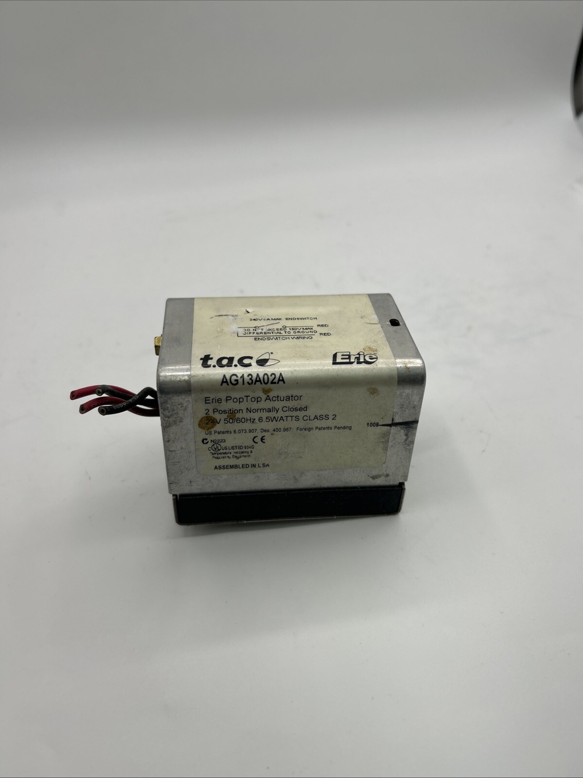Schneider Electric AG13A02A Erie Pop Top Actuator See Pics 30 Days Warranty