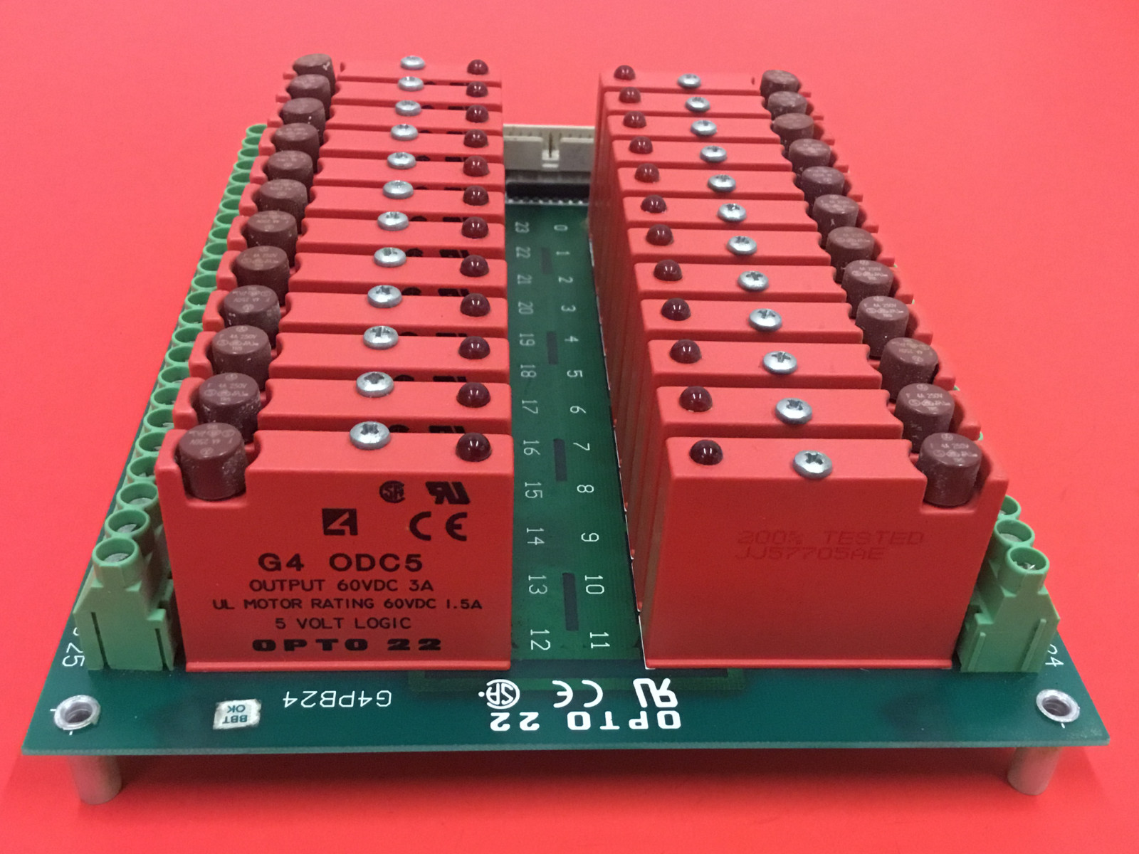 OPTO 22 – P/N: G4PB24 – Circuit Board – w/ G4 ODC5 – Input Modules