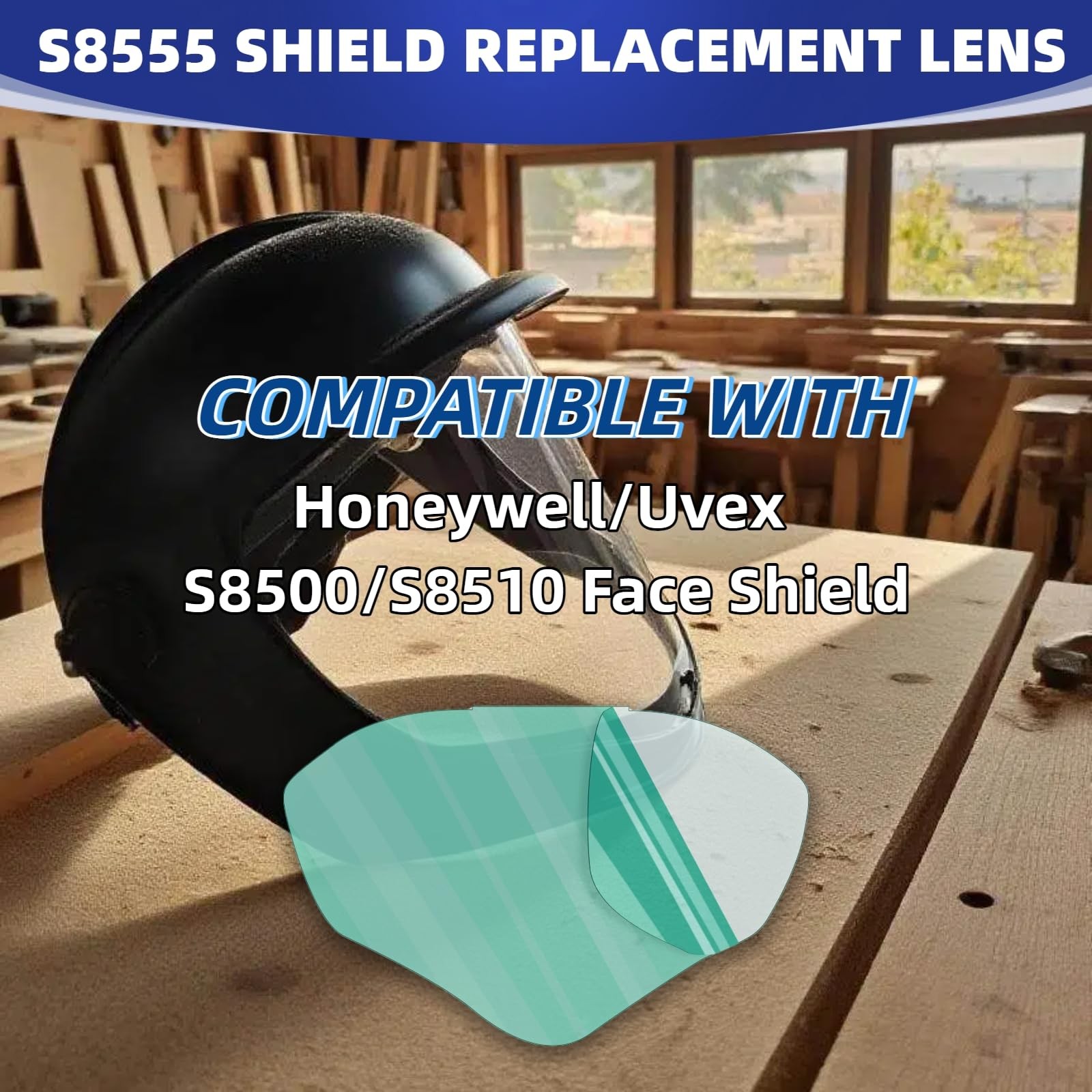 S8555 Shield Lens (5-Pack) Impact-Resistant & Dust/Splash Proof for Honeywell…