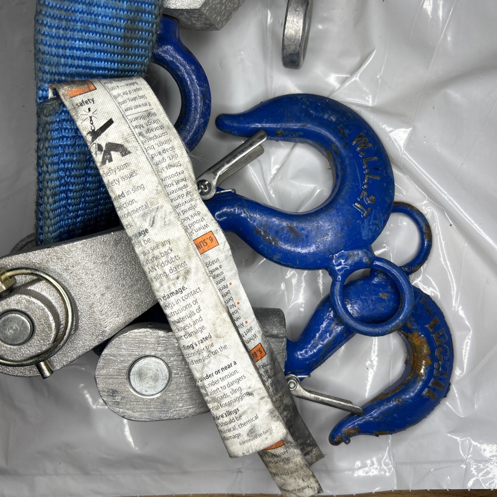 Lug-All Industrial-grade 2-ton web strap come along ratchet winch hoist