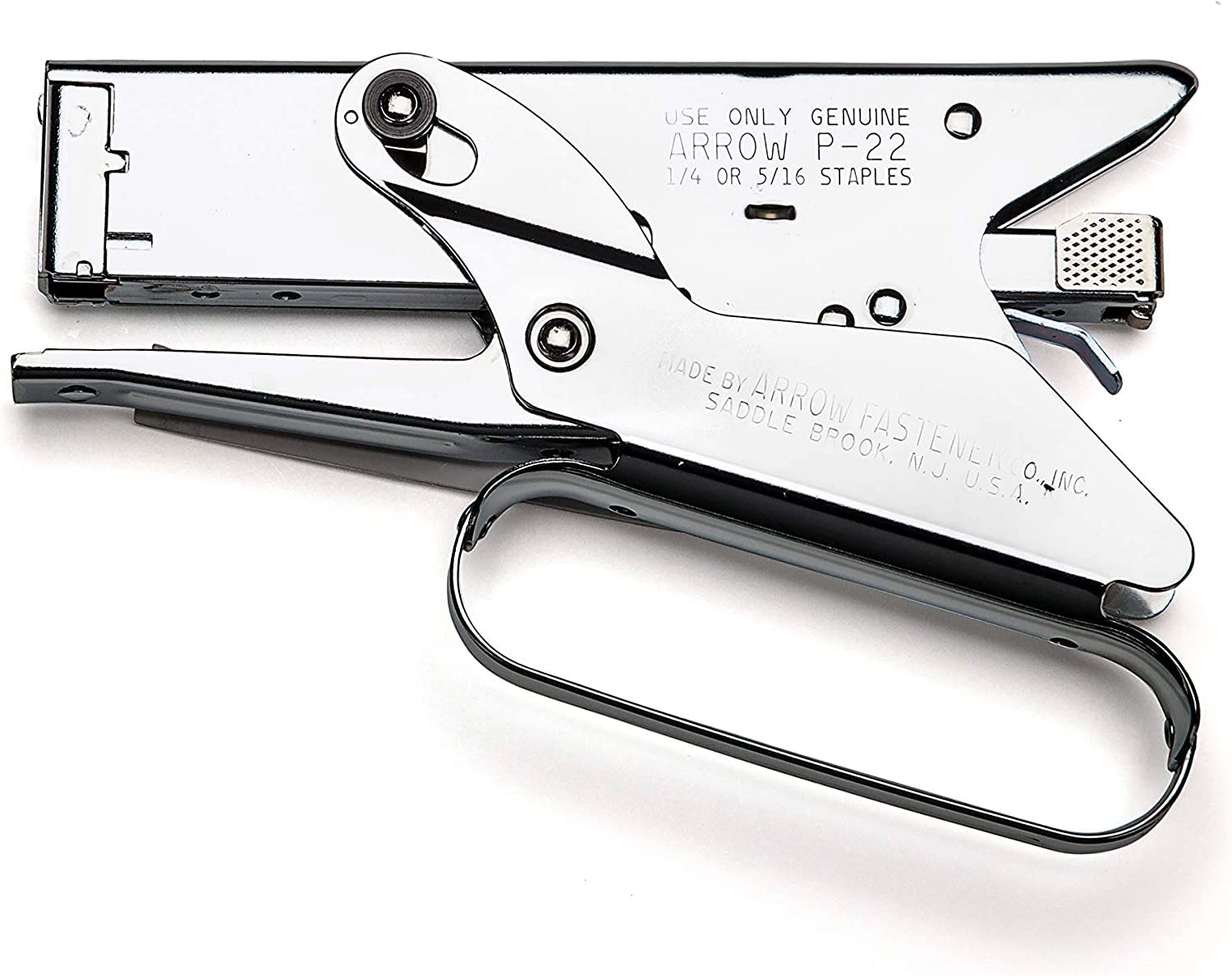 Arrow P22 Plier Stapler Heavy Duty Chrome Steel for Paper and Plastic Stapling