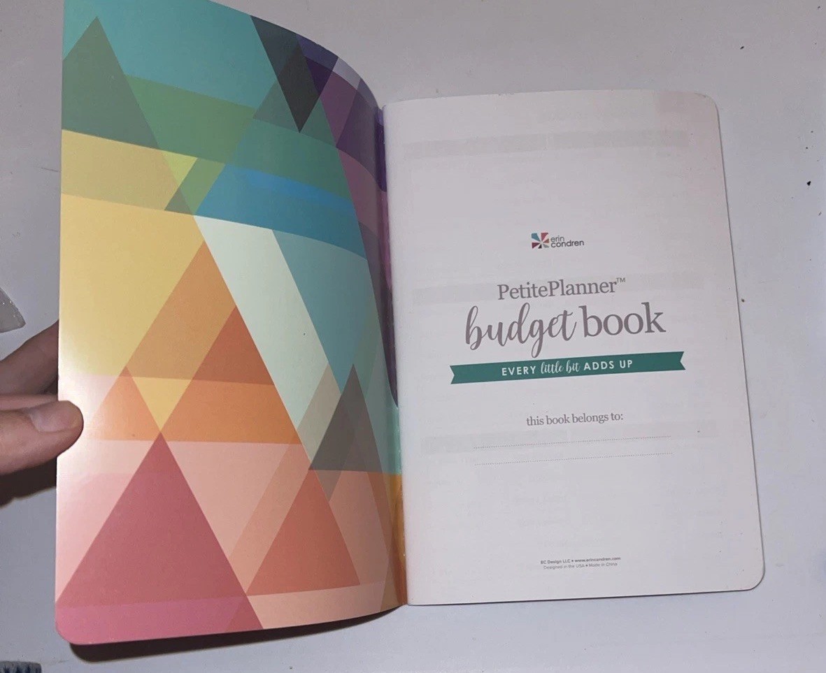 Erin Condren Budget Book 13 Month Planner Geometric Rainbow 8.5 in x 5.75 in