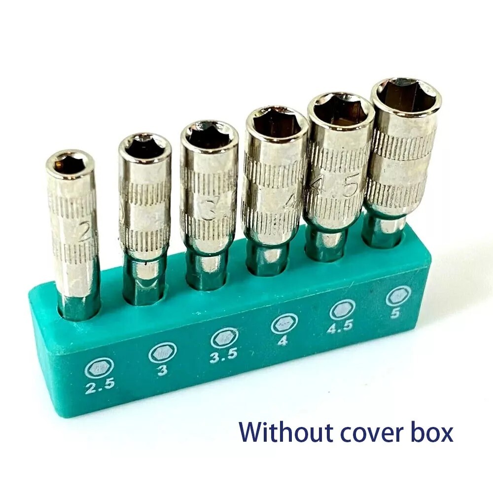 12PC Hex 4mm Micro Mini Screwdriver Socket Bits 2.5mm 3mm 3.5mm 4mm 4.5mm 5mm