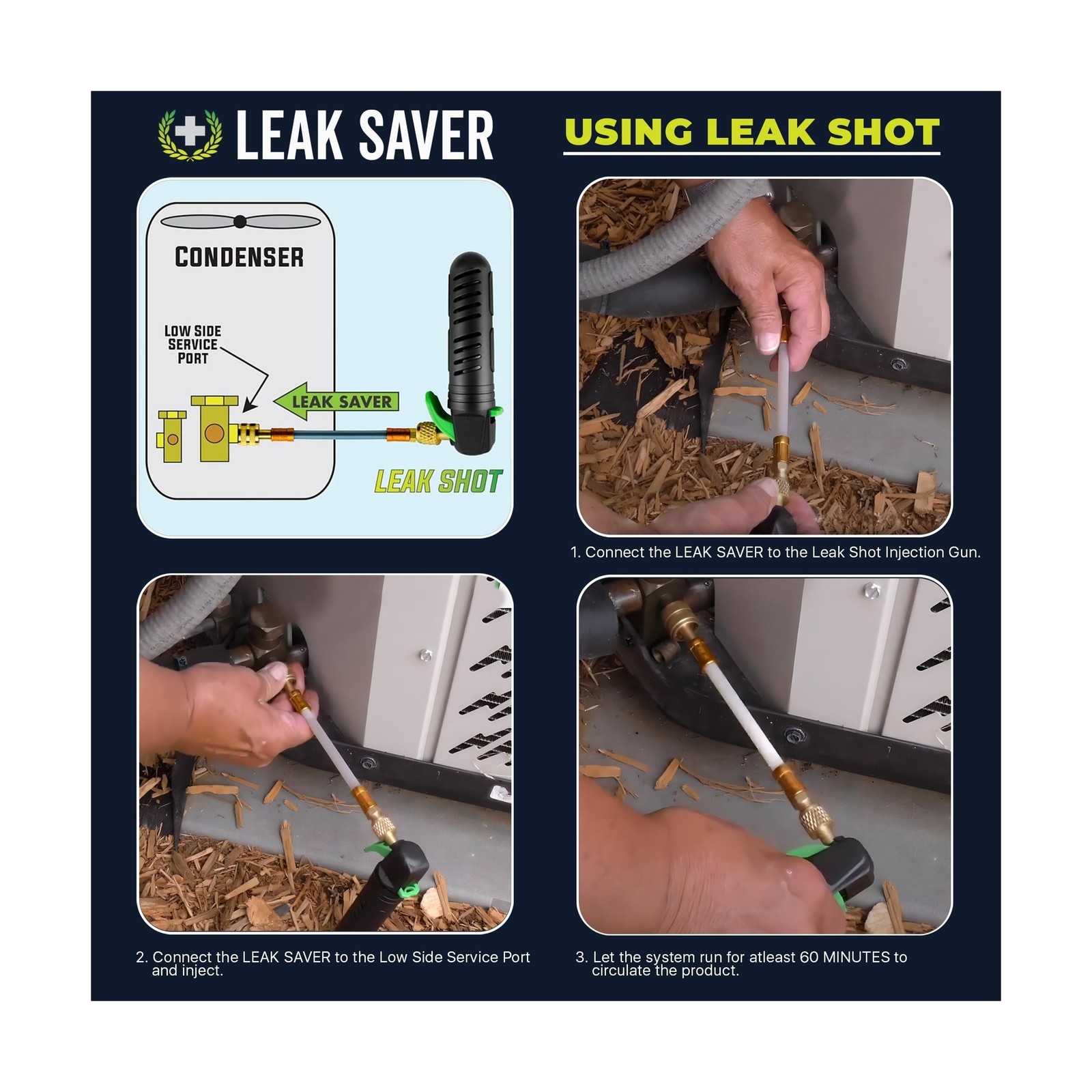 Leak Saver Direct Inject AC Leak Sealer | AC Stop Leak for Most HVA… Fast Ship