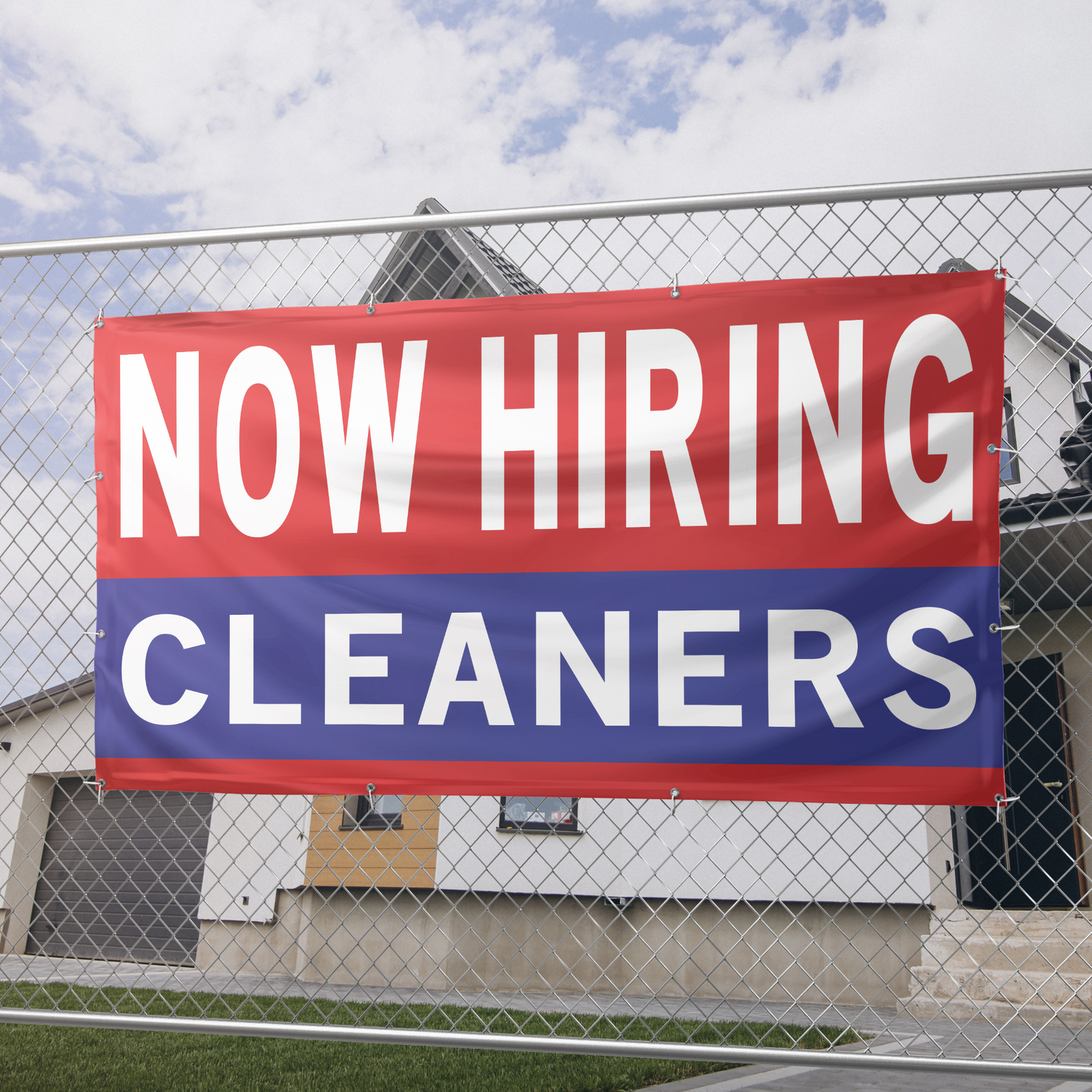 Now Hiring Cleaners 13 oz Heavy Duty Vinyl Banner Cleaning Housekeeper Sign
