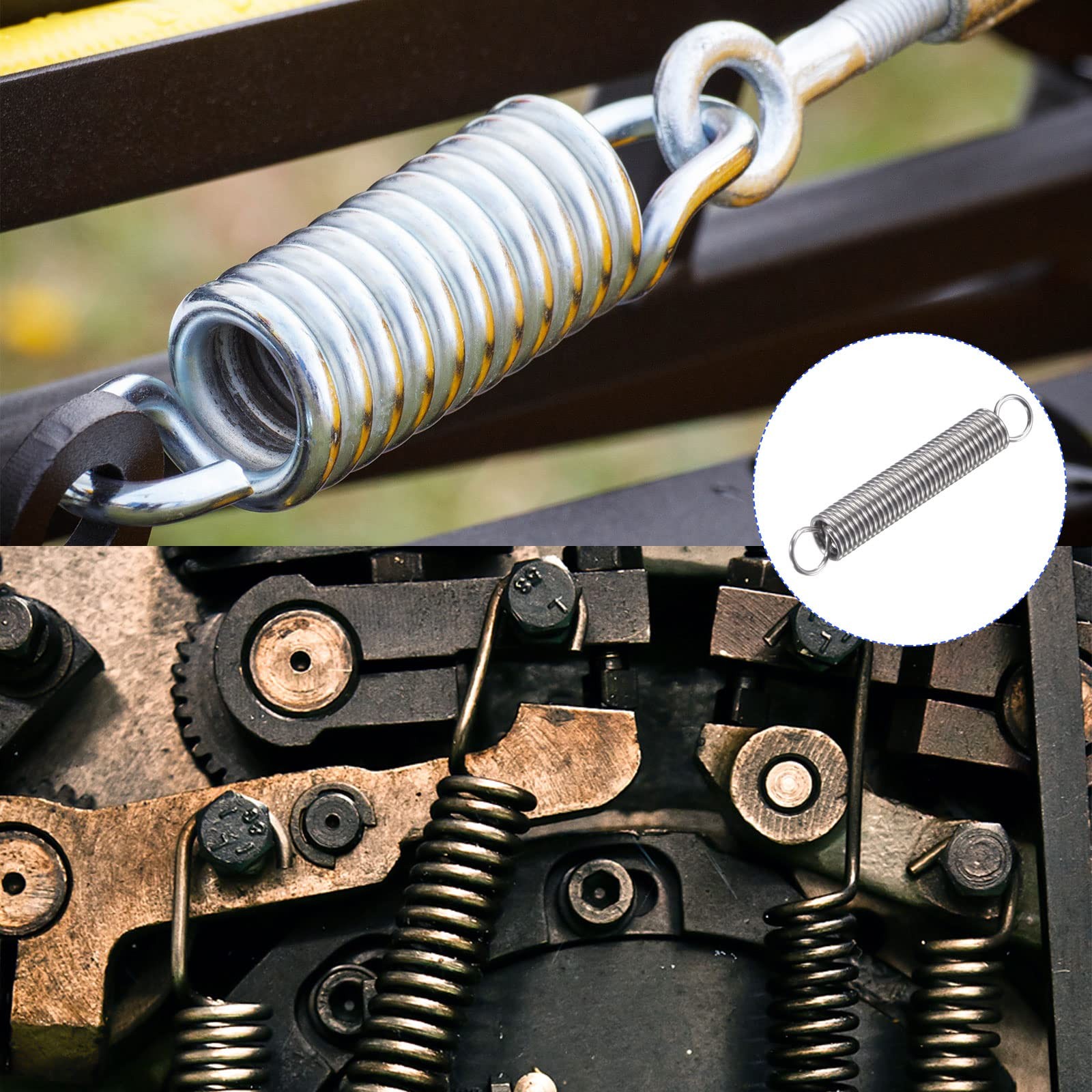 METALLIXITY Extension Spring (1.5x12x80mm/0.06″x0.48″x3.15″) 2Pcs, 304 Stainl…