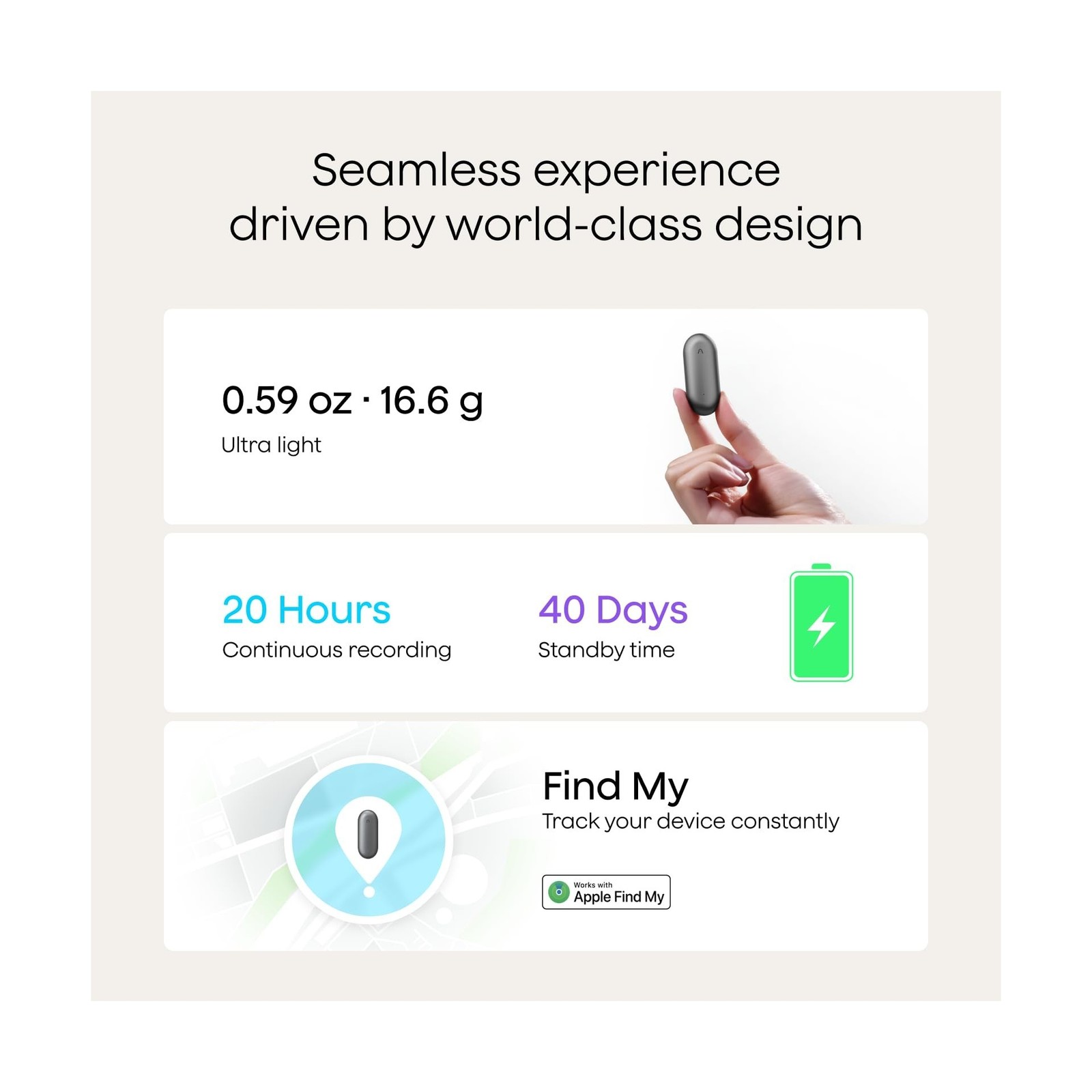 Plaud NotePin Voice Recorder, AI Voice Recorder, App Control, AI Notetaker, A…