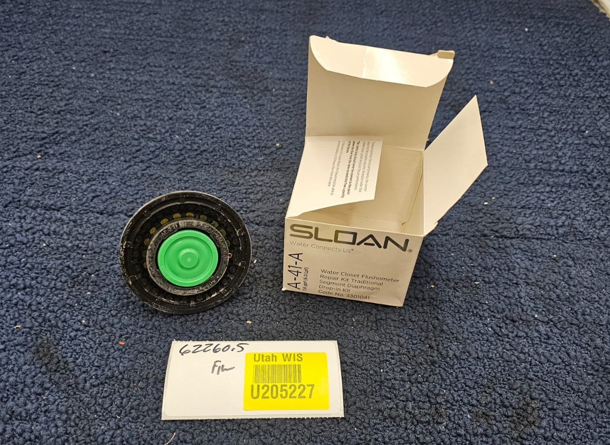 (QTY 2) Sloan A-41-A Water Closet Diaphragm Assembly 1.6 GPF For Flushometer