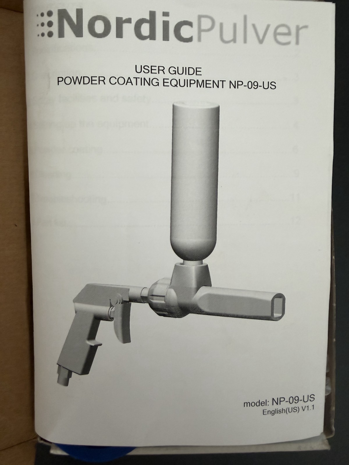 Powder Coating Gun System for hobby user Tribo Powder Coat Spray Gun (open box)